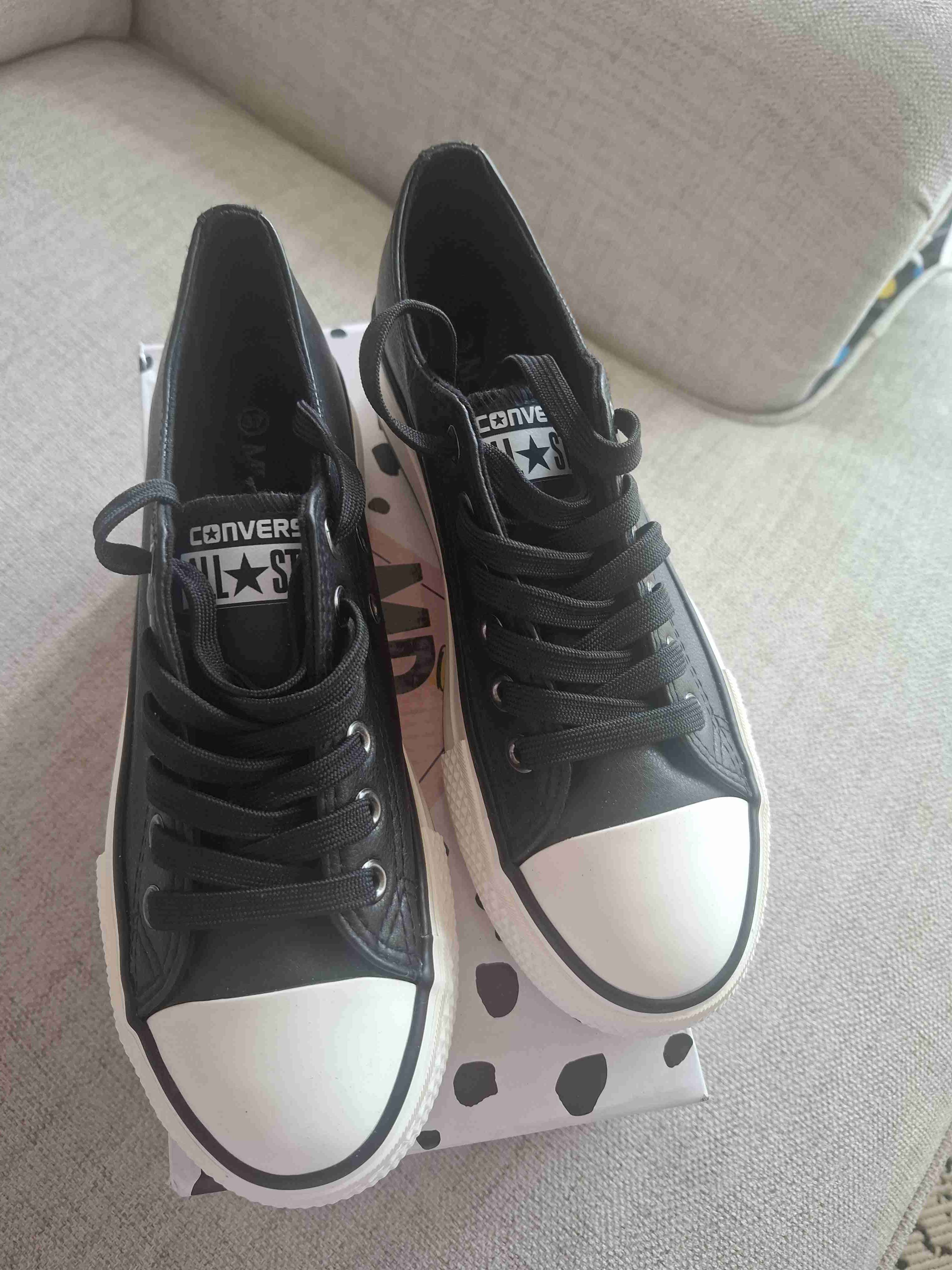 Zapatillas negras ecocuero nuevas - miniatura 4