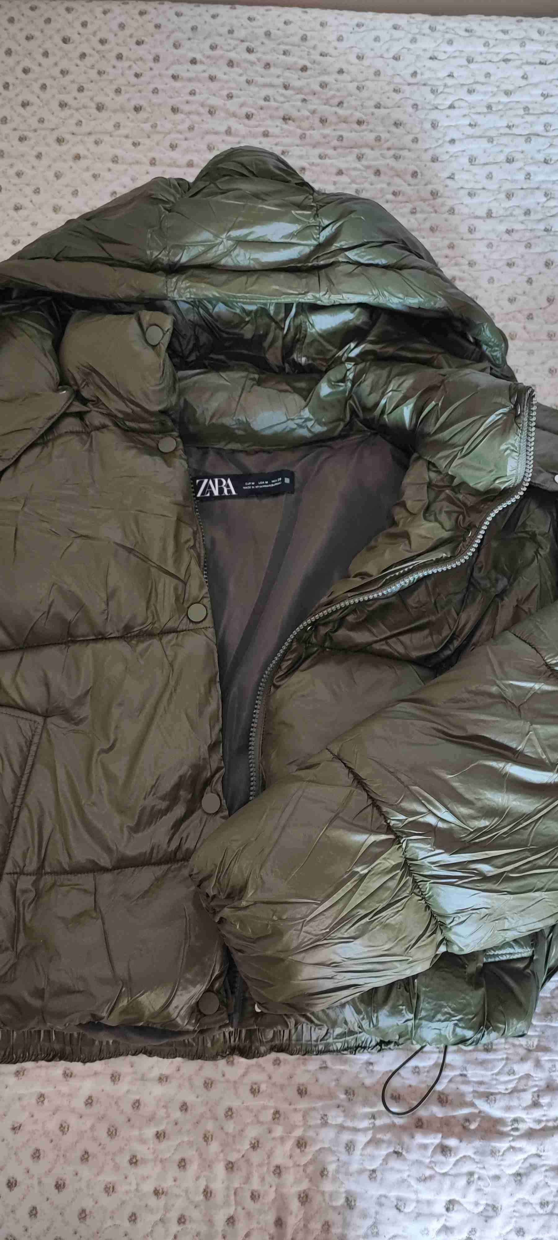 Chaqueta acolchada verde oliva Zara - miniatura 2