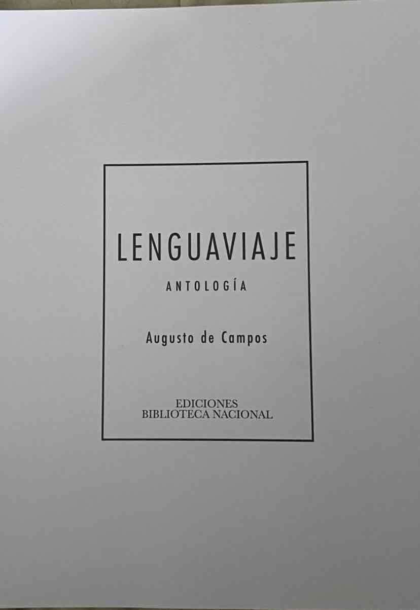 Libro 'Lenguavieje' de Augusto de Campos - miniatura 3