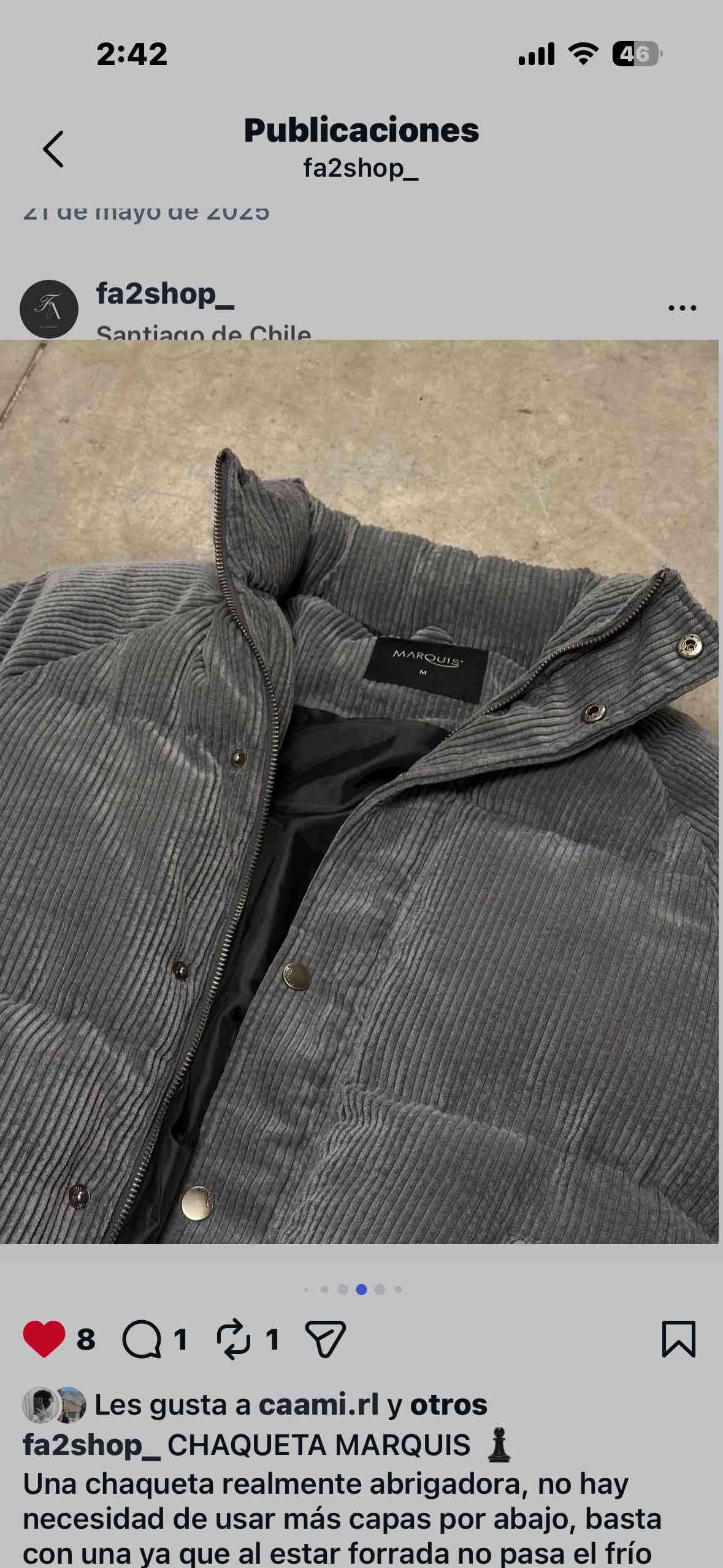 Chaqueta acolchada gris - miniatura 3