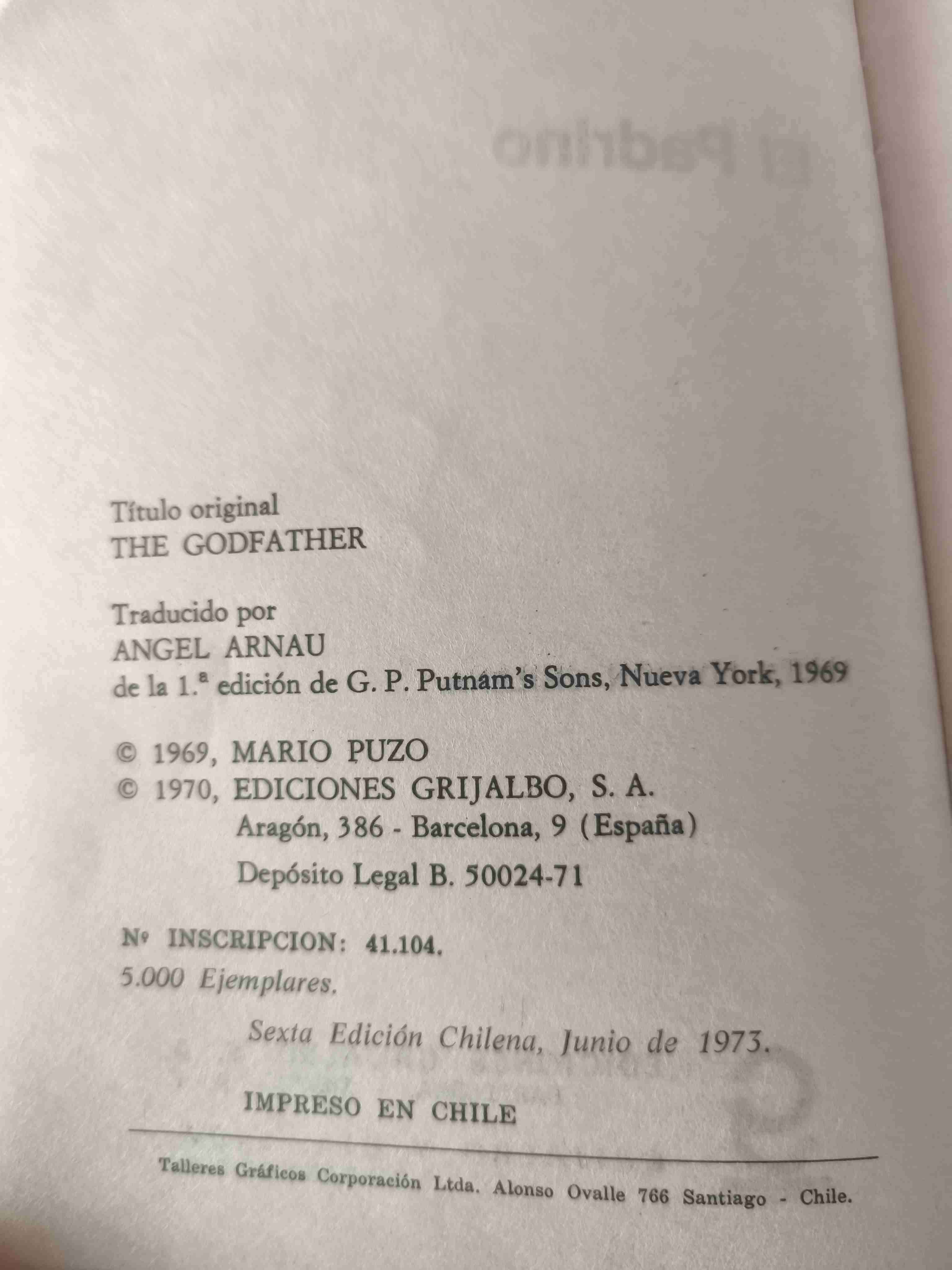 Libro El Padrino de Mario Puzo - miniatura 3