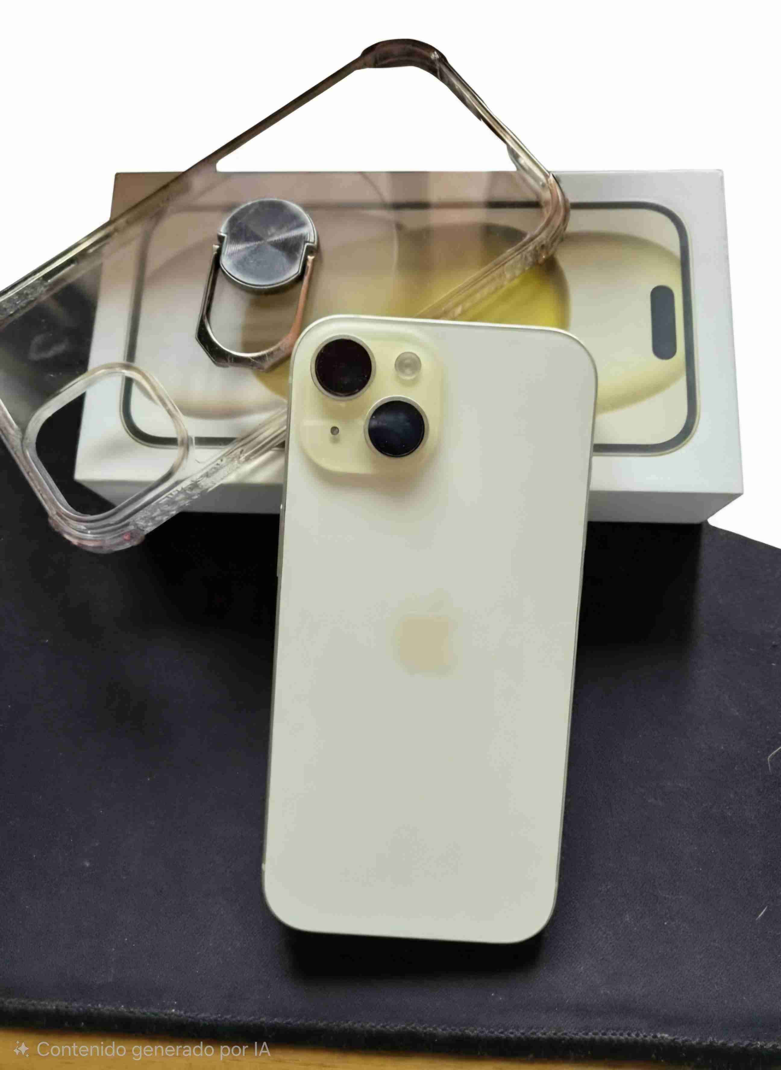 iPhone amarillo con carcasa - miniatura 1