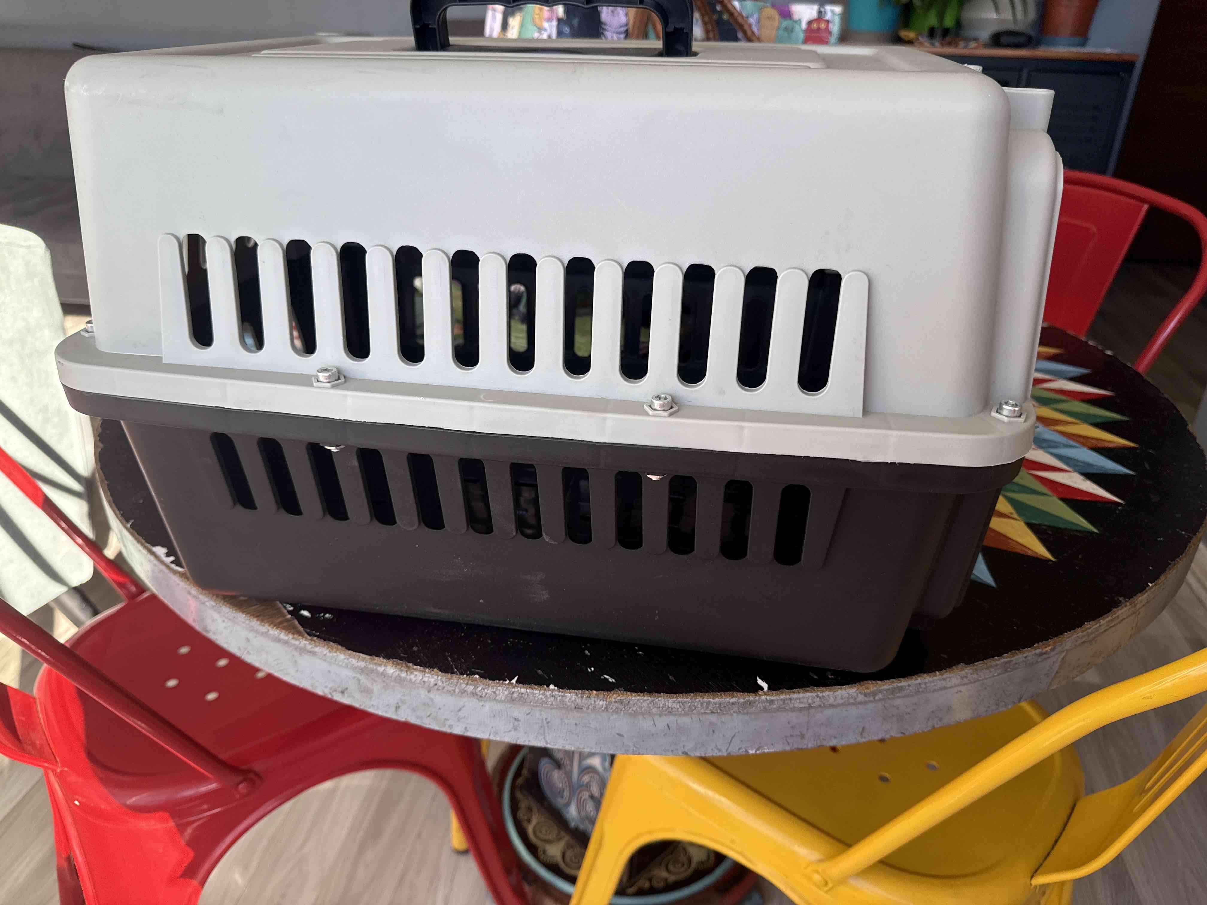 Transportadora de mascotas gris - miniatura 2