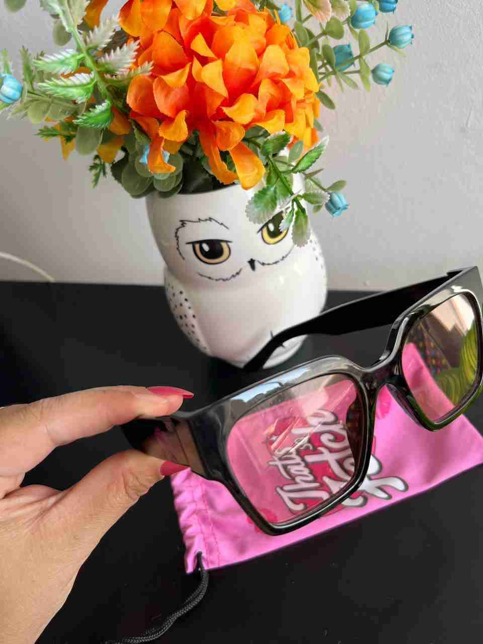 Gafas negras estilo Mean Girl - miniatura 3