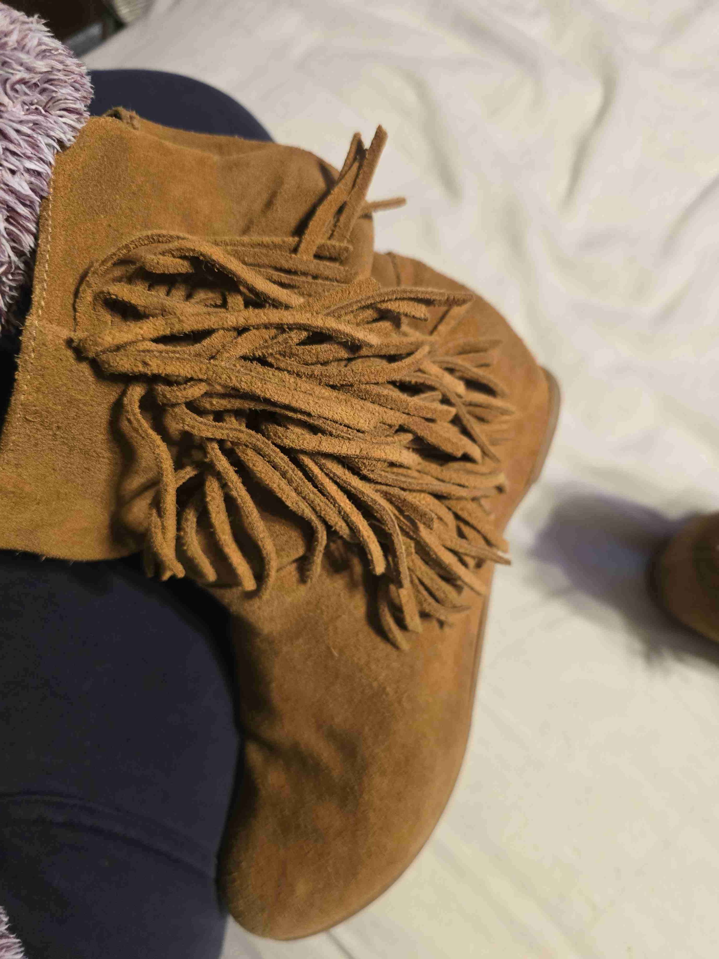 Botines de gamuza camel - miniatura 2