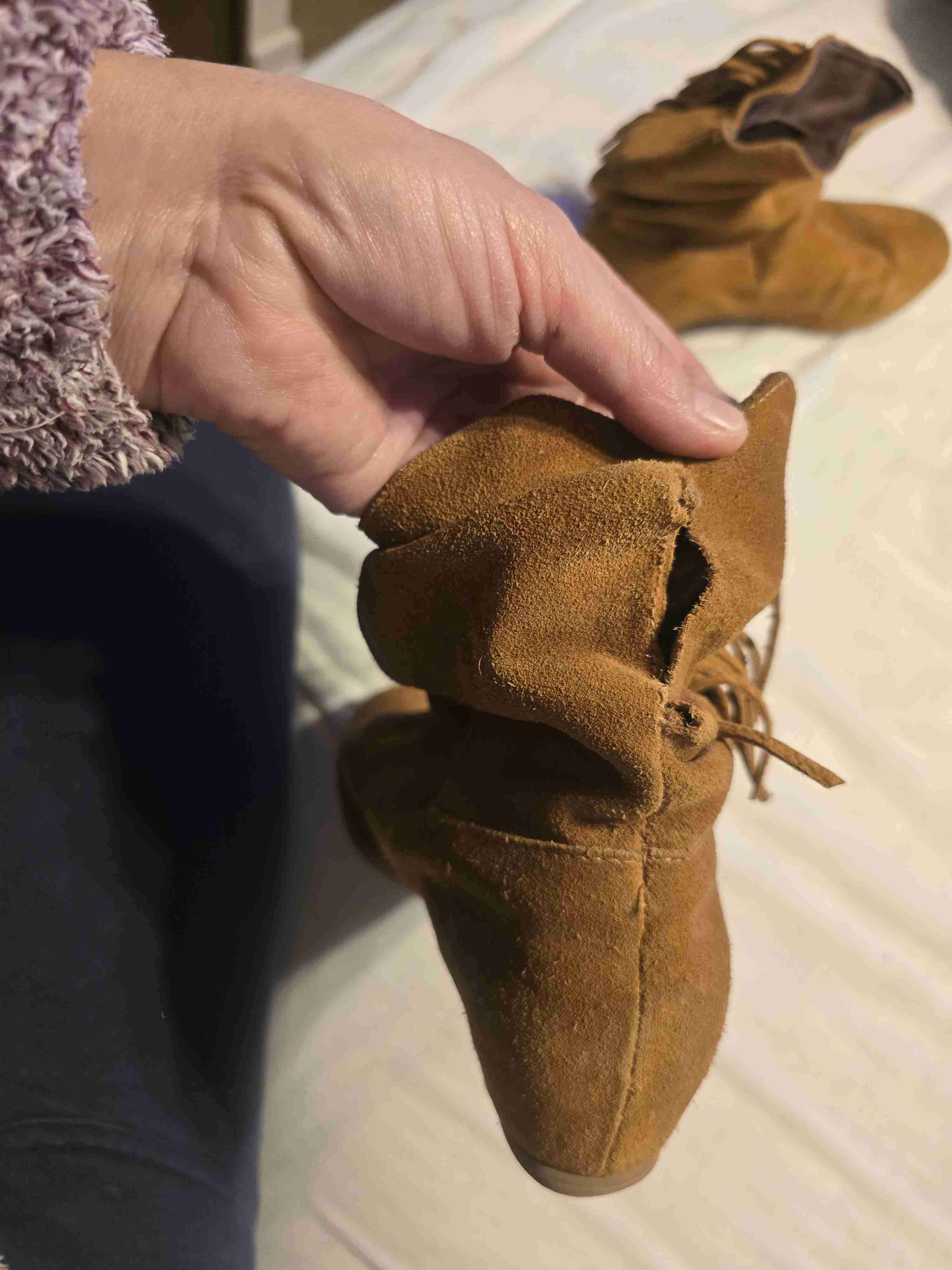 Botines de gamuza camel - miniatura 3