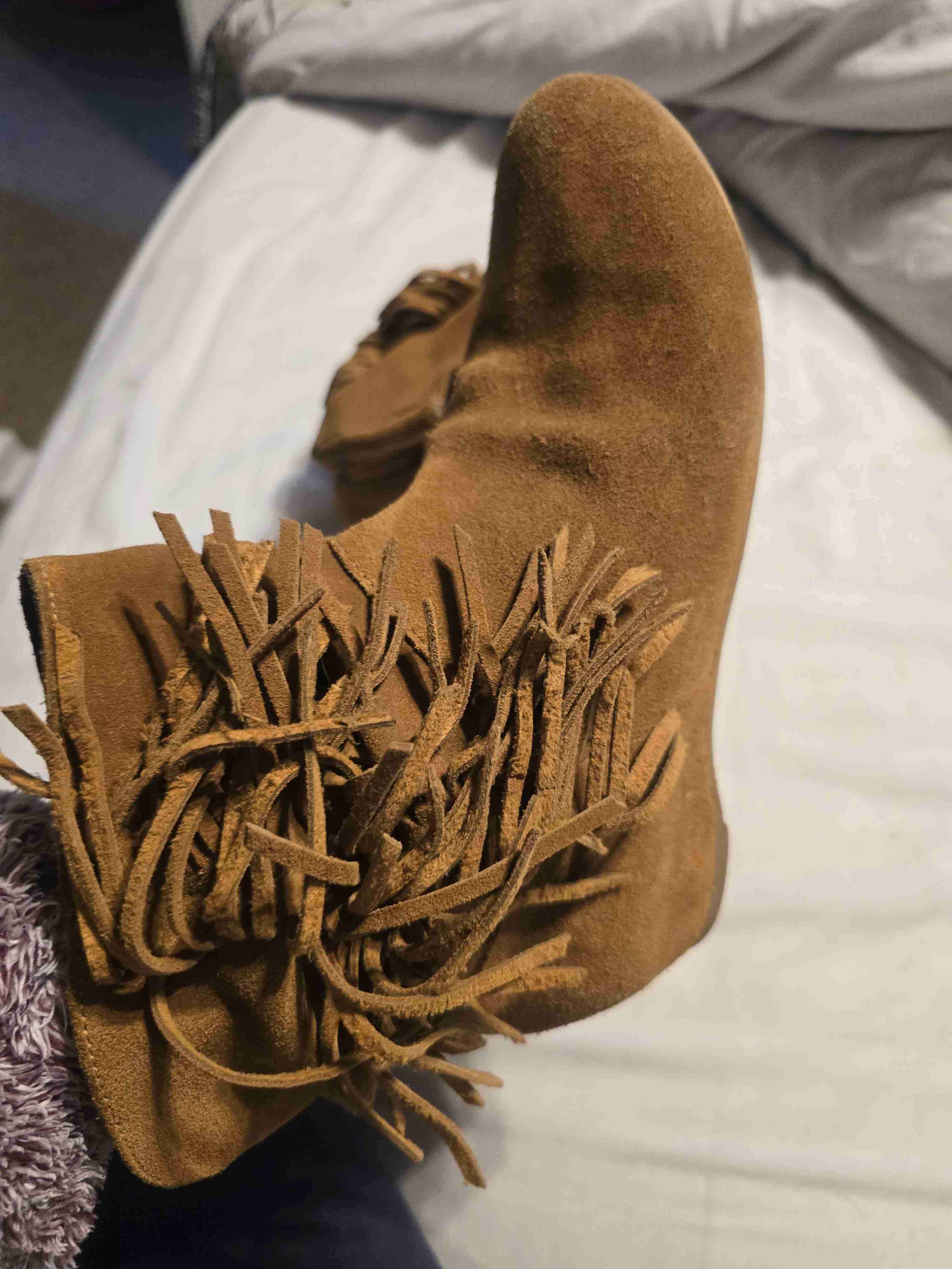 Botines de gamuza camel - miniatura 4