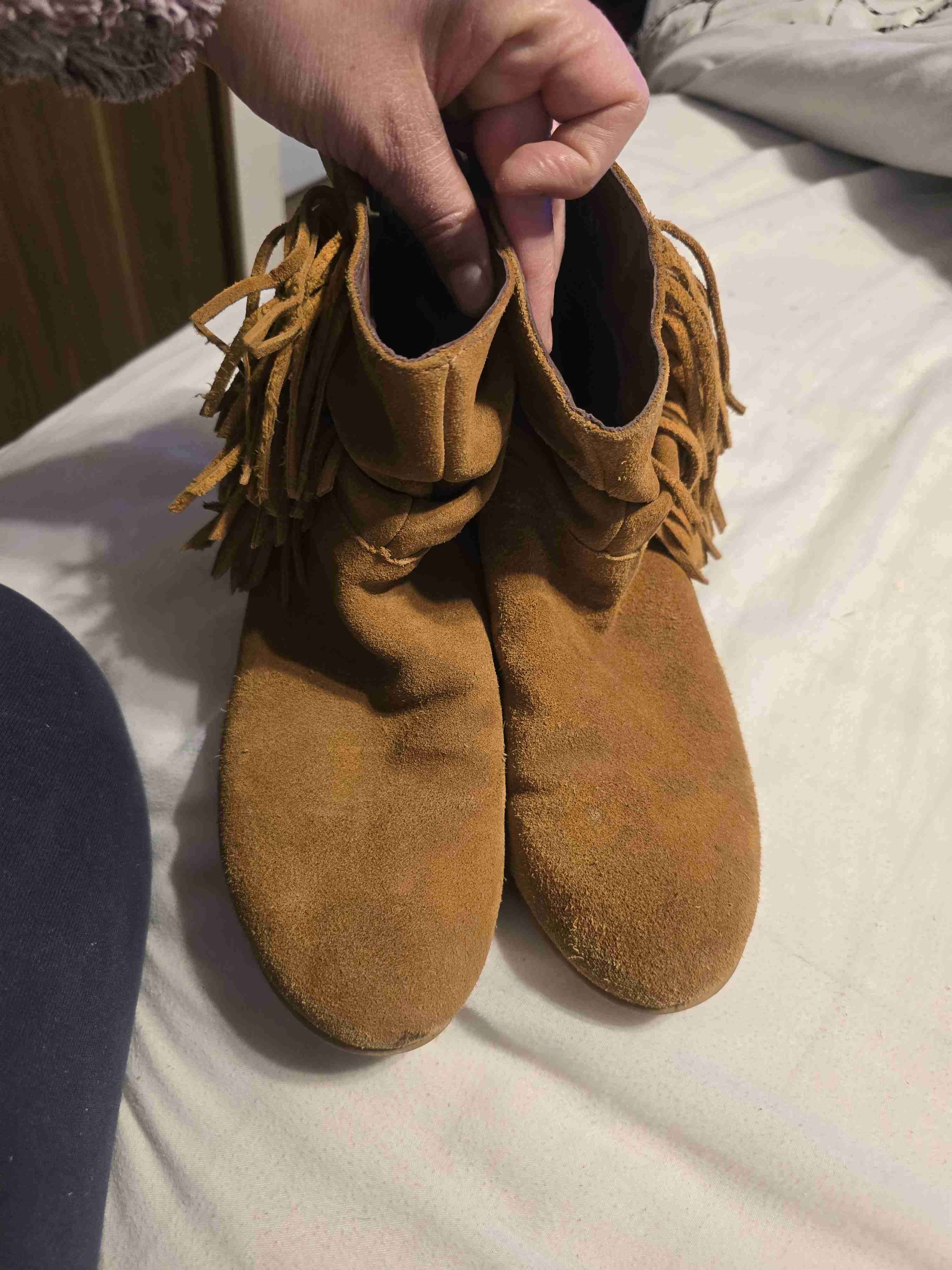 Botines de gamuza camel - miniatura 5