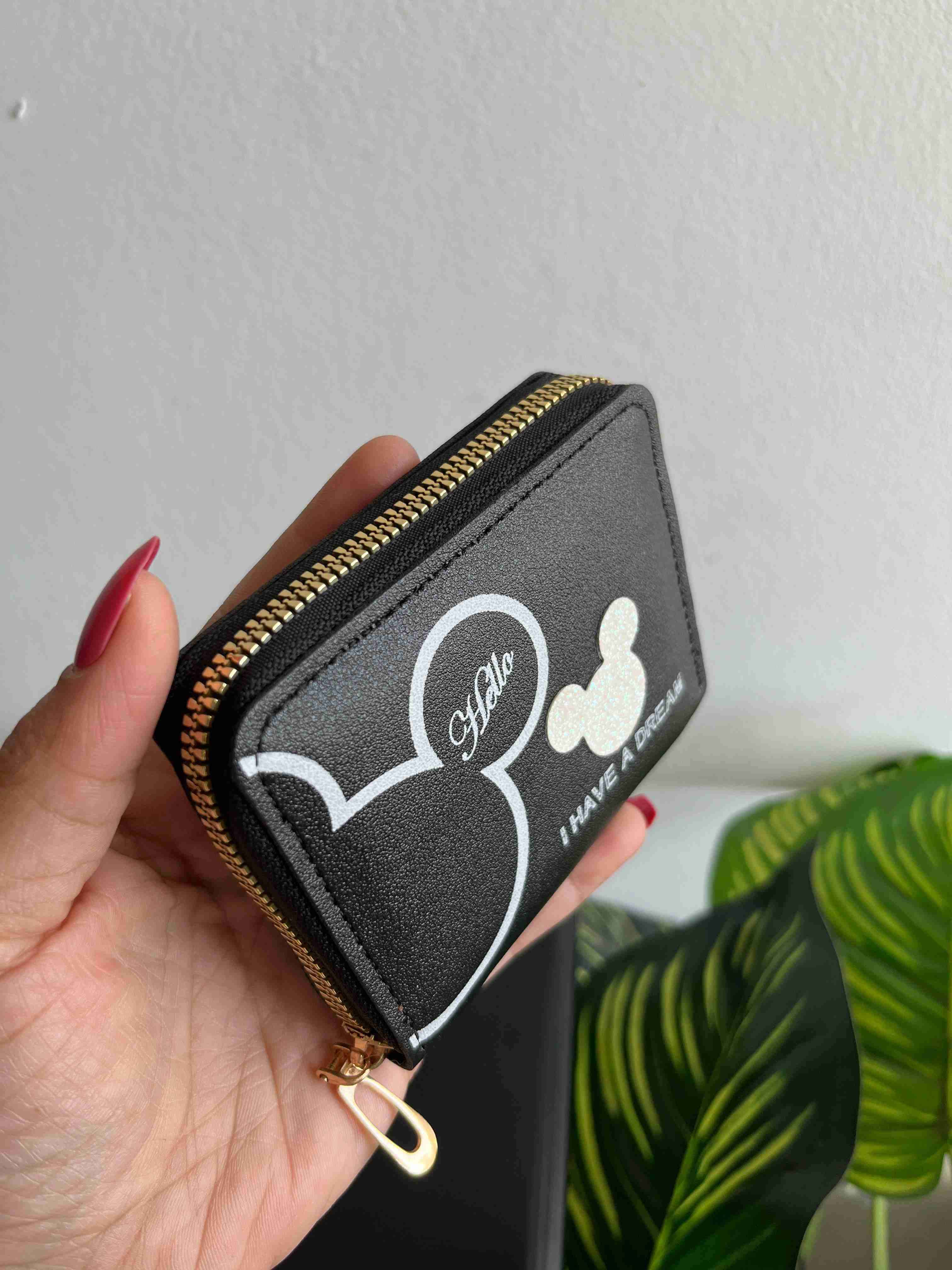 Monedero negro con diseño Mickey - miniatura 2