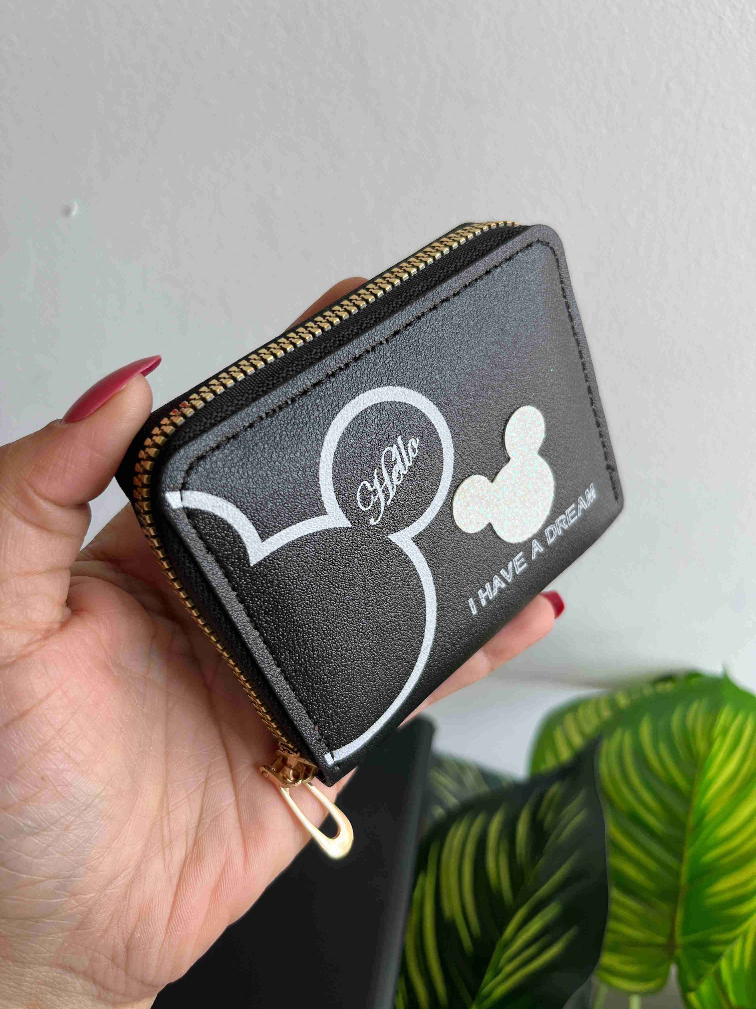 Monedero negro con diseño Mickey - miniatura 3