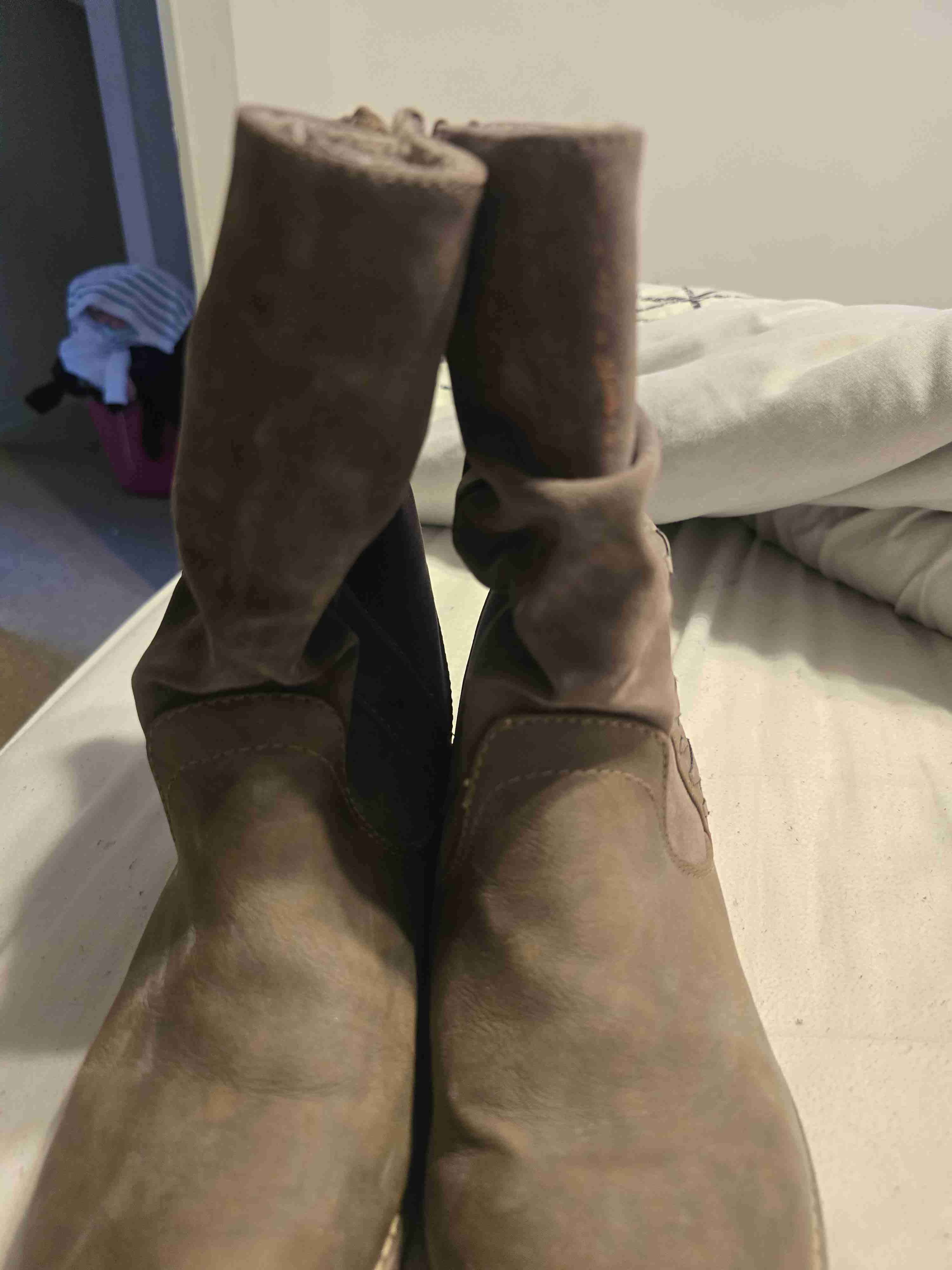 Botines marrones de cuero sintético - miniatura 3