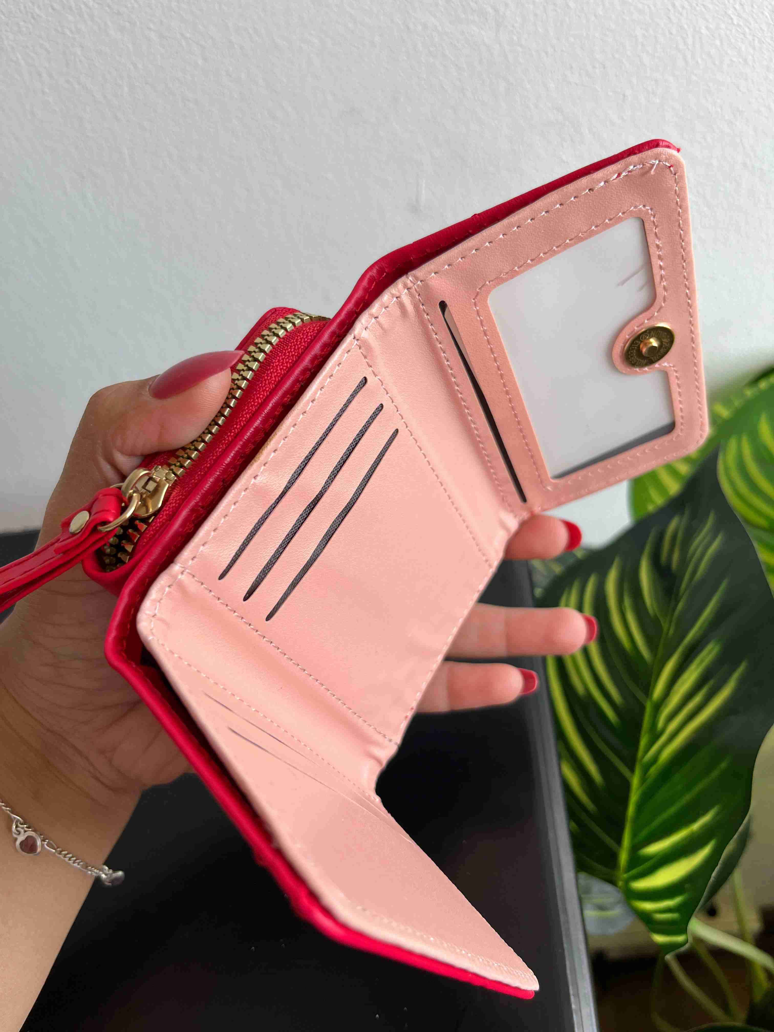 Monedero rojo compacto - miniatura 3