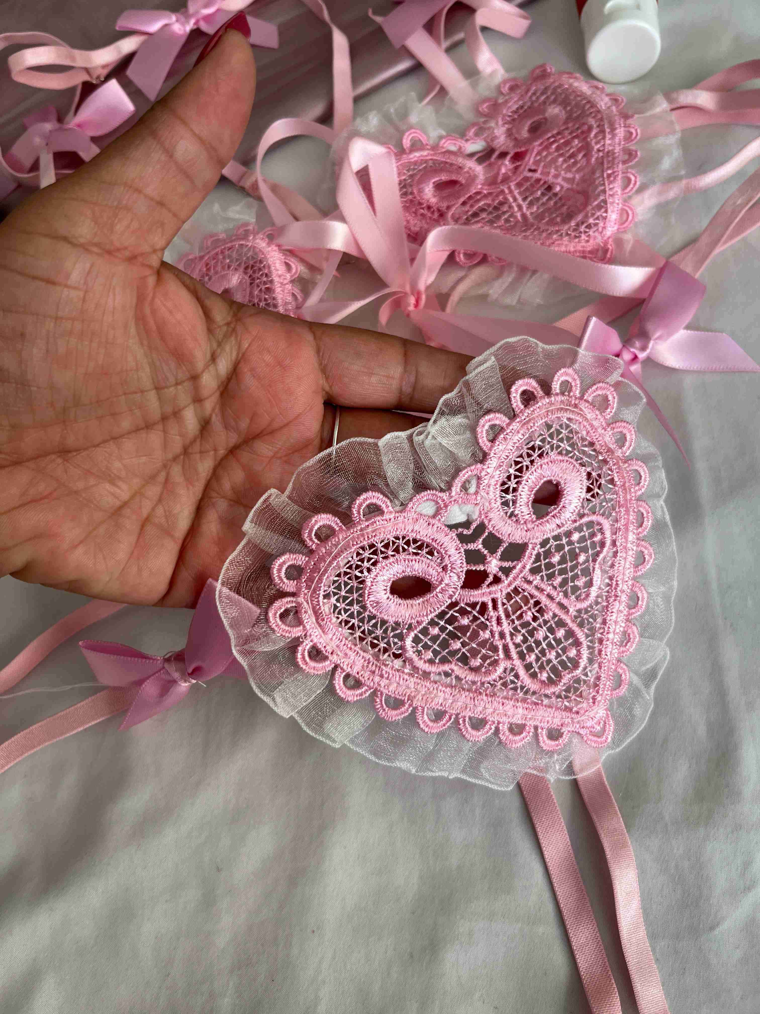 Lencería rosa con encaje XL - miniatura 2