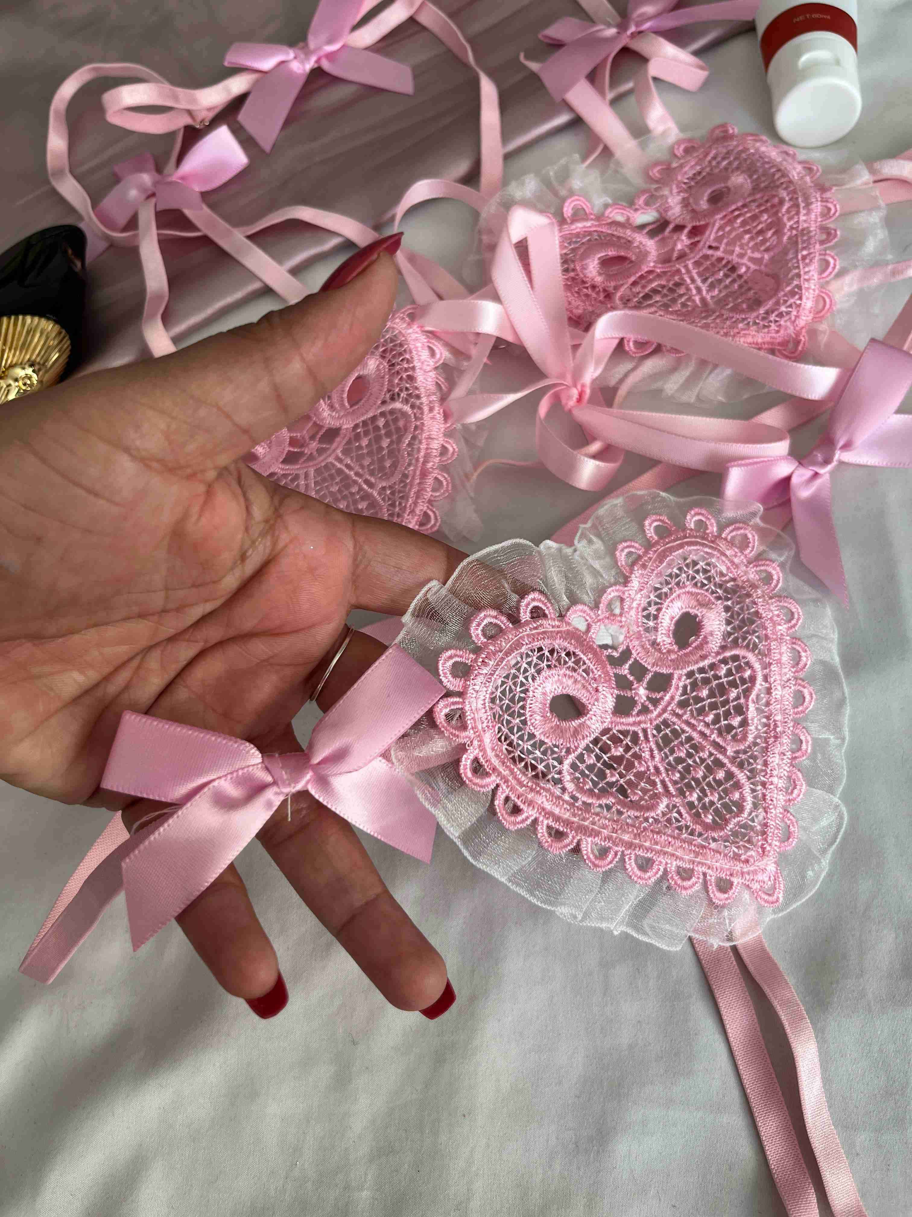 Lencería rosa con encaje XL - miniatura 3