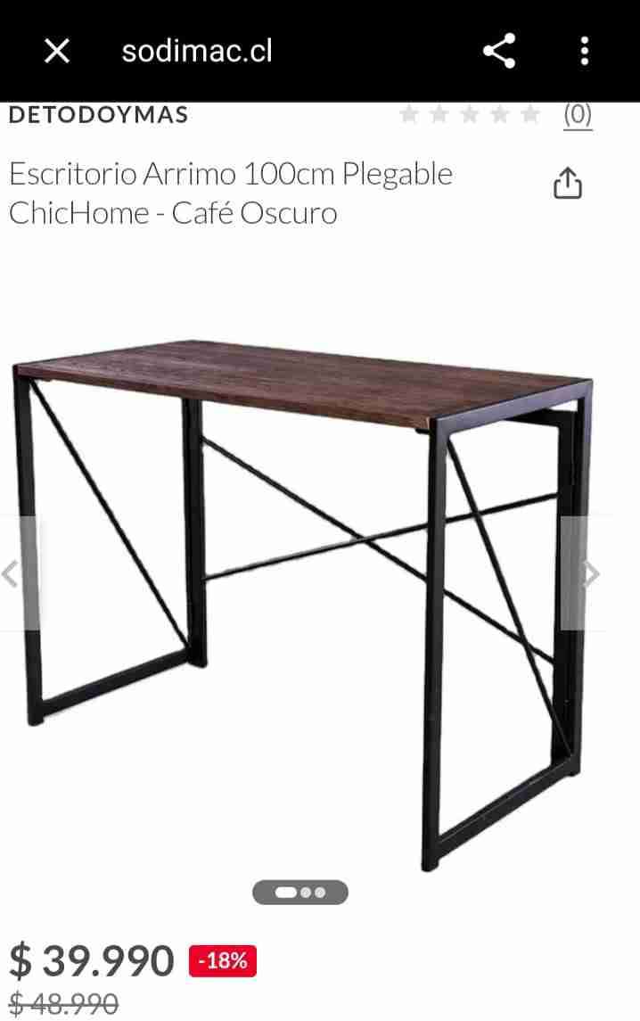 Escritorio plegable café oscuro