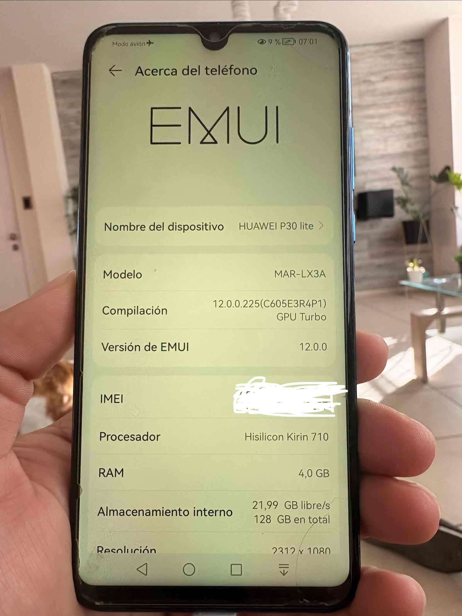 Celular Huawei azul degradado - miniatura 4