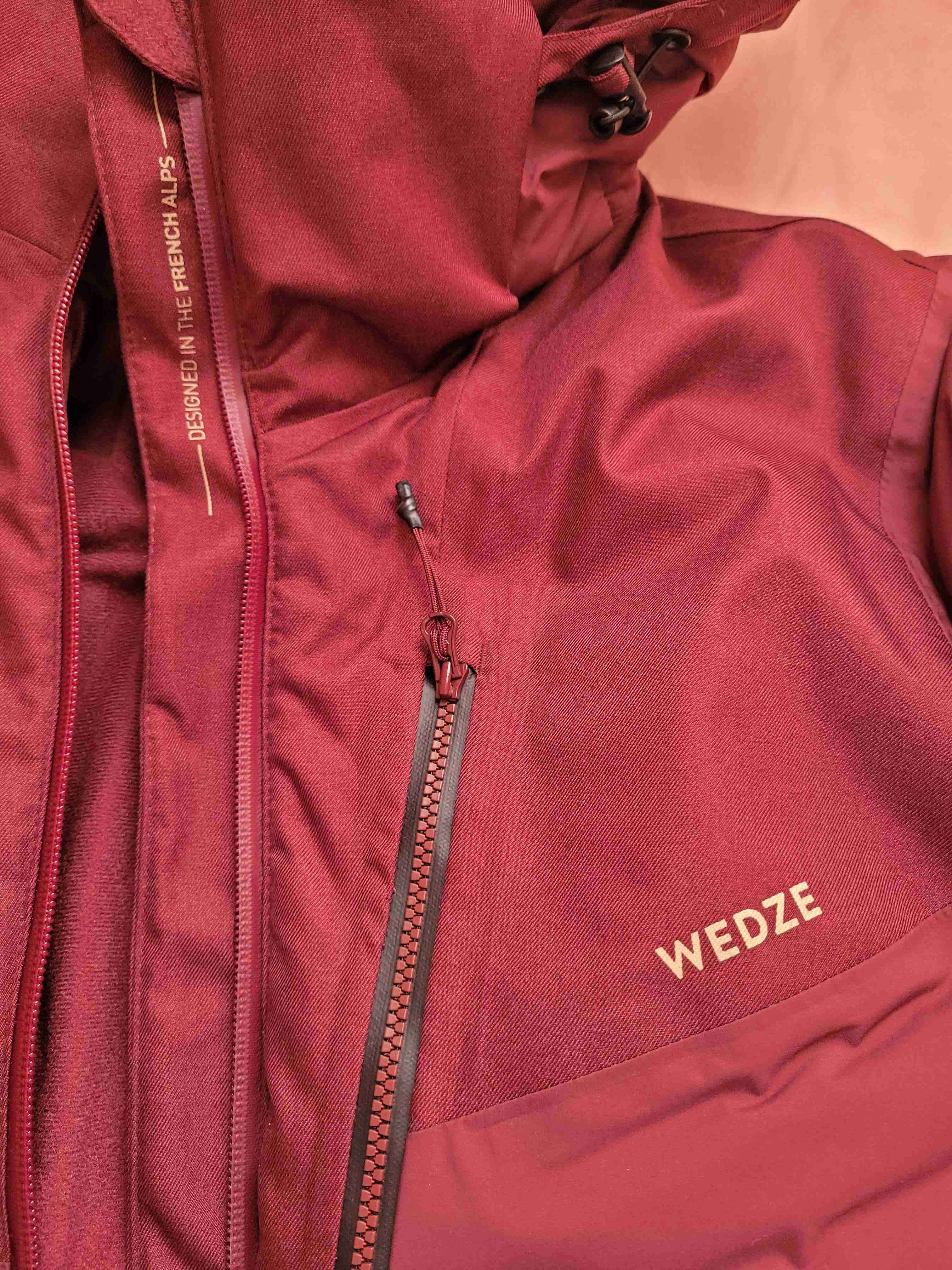 Chaqueta de Nieve Wedze burdeo mujer - miniatura 2