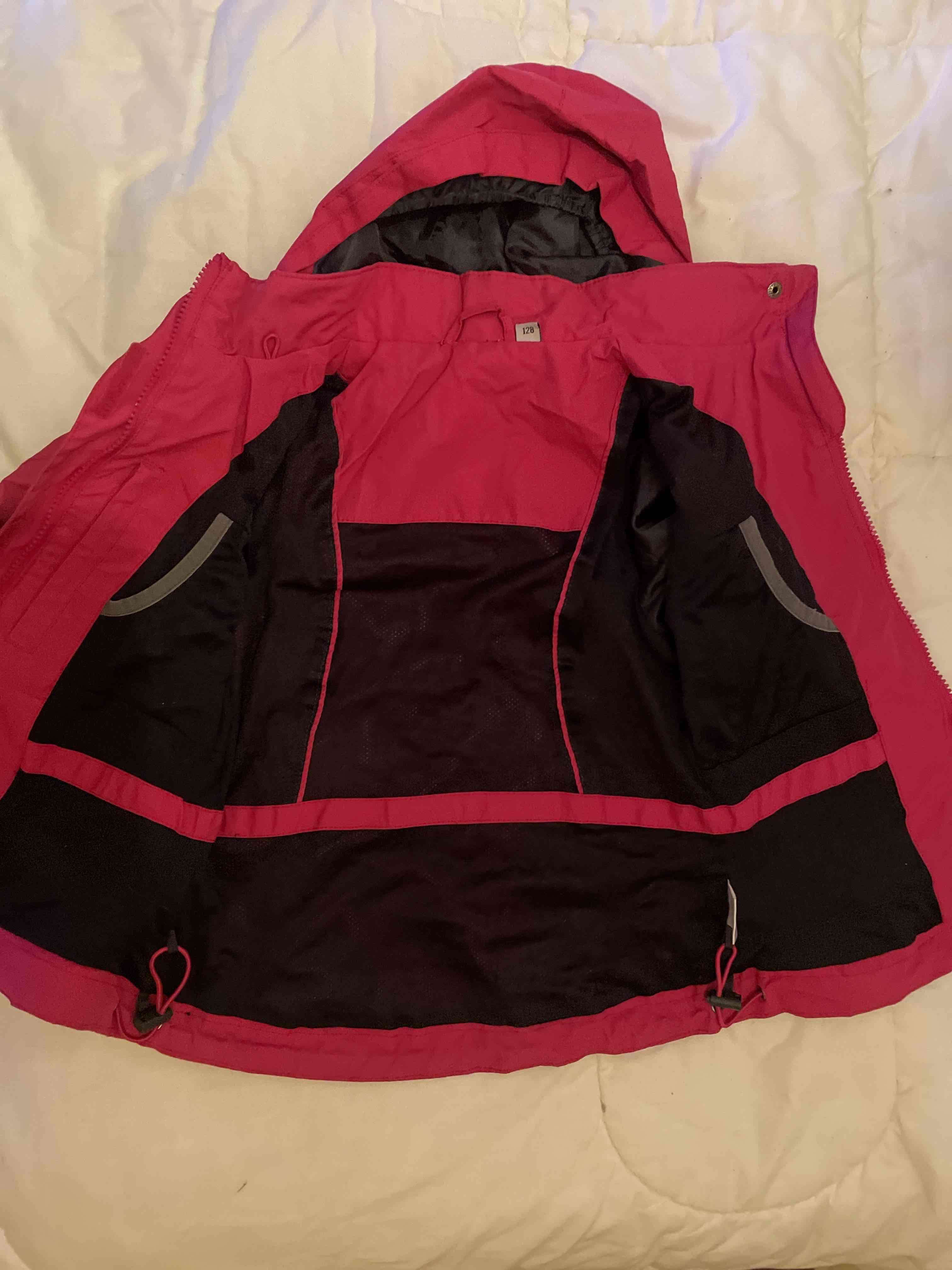 Chaqueta impermeable fucsia - miniatura 2