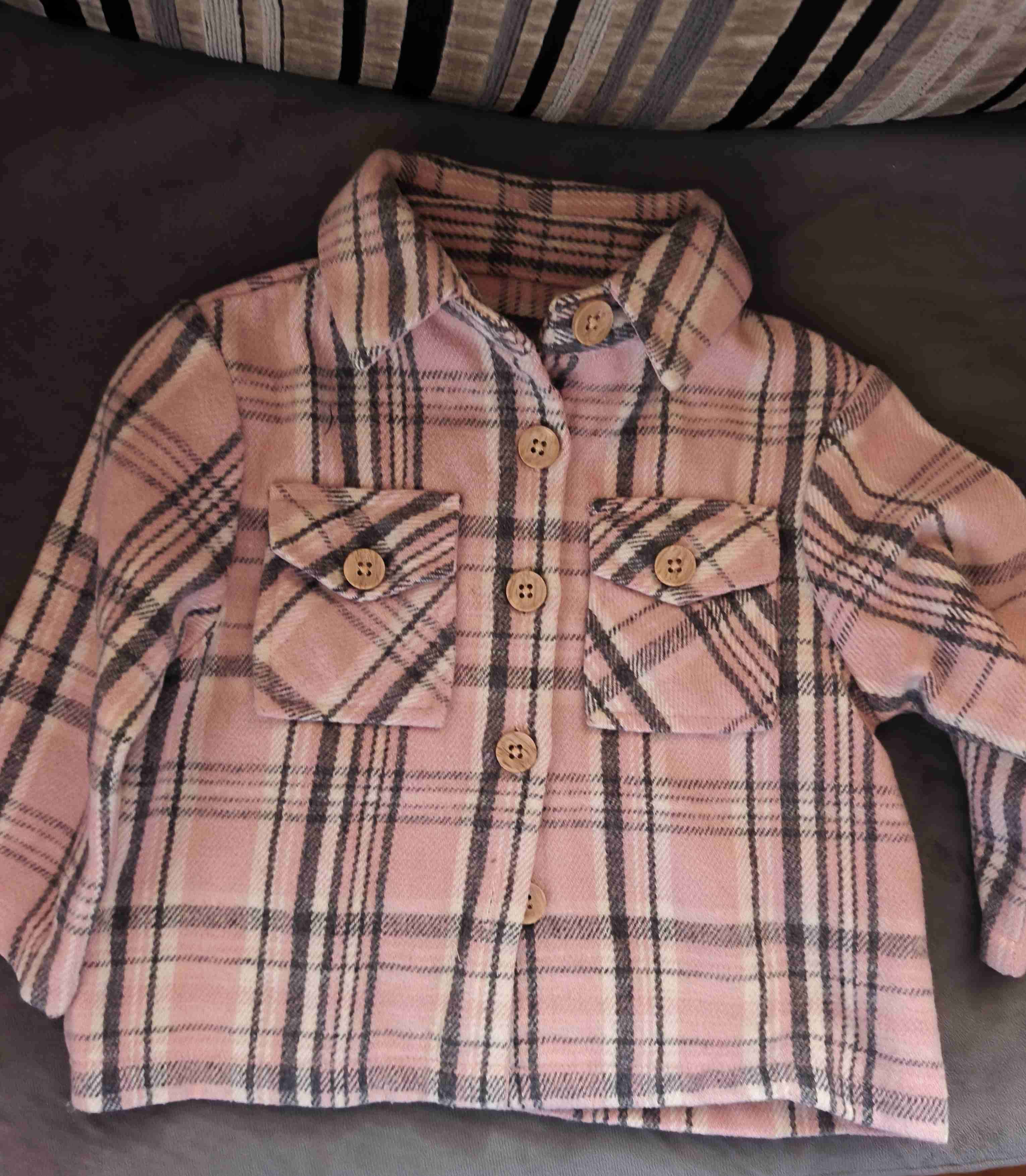 Chaqueta cuadrille rosada para niñas - miniatura 1