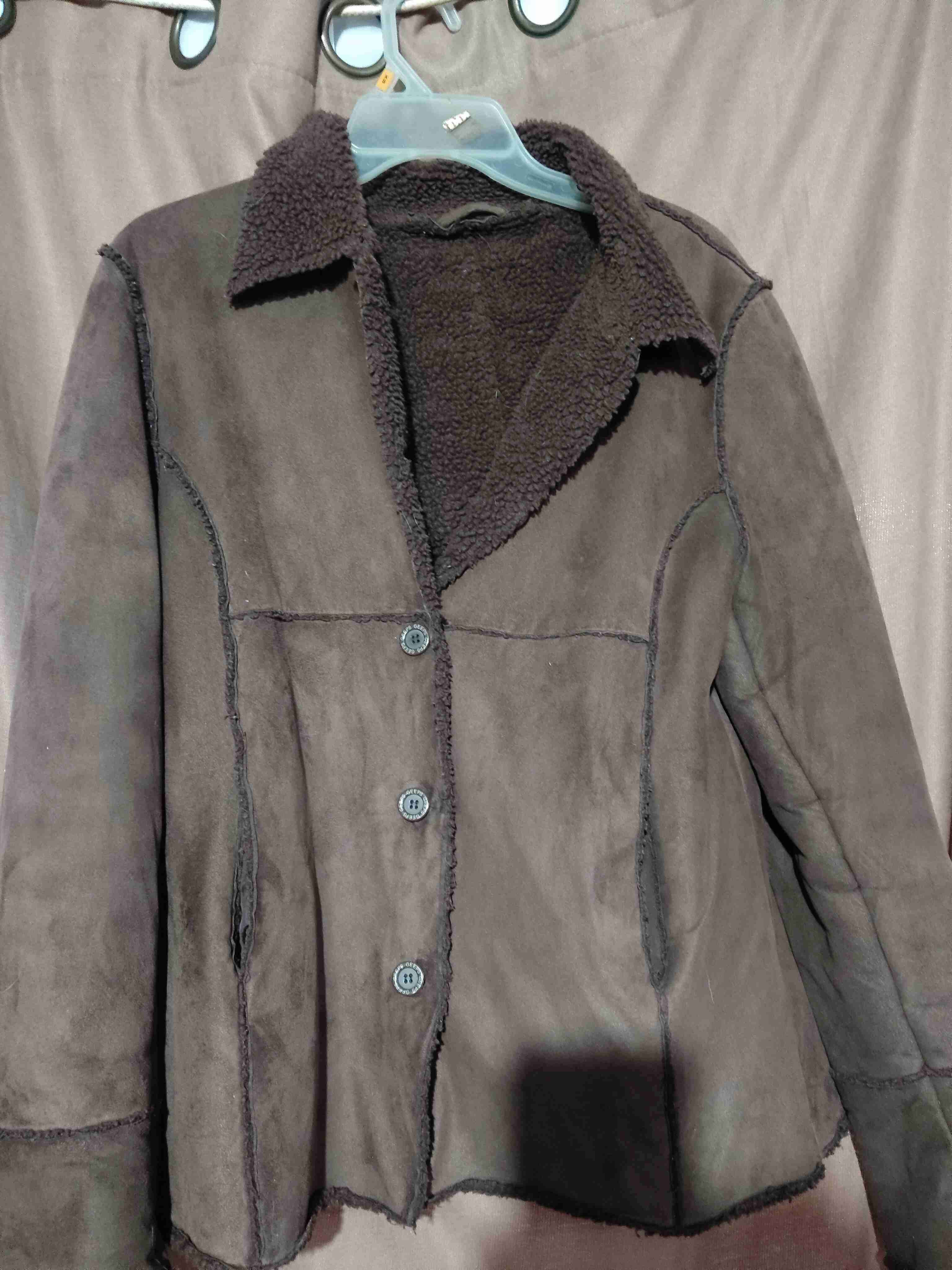 Chaqueta de gamuza marrón - miniatura 2