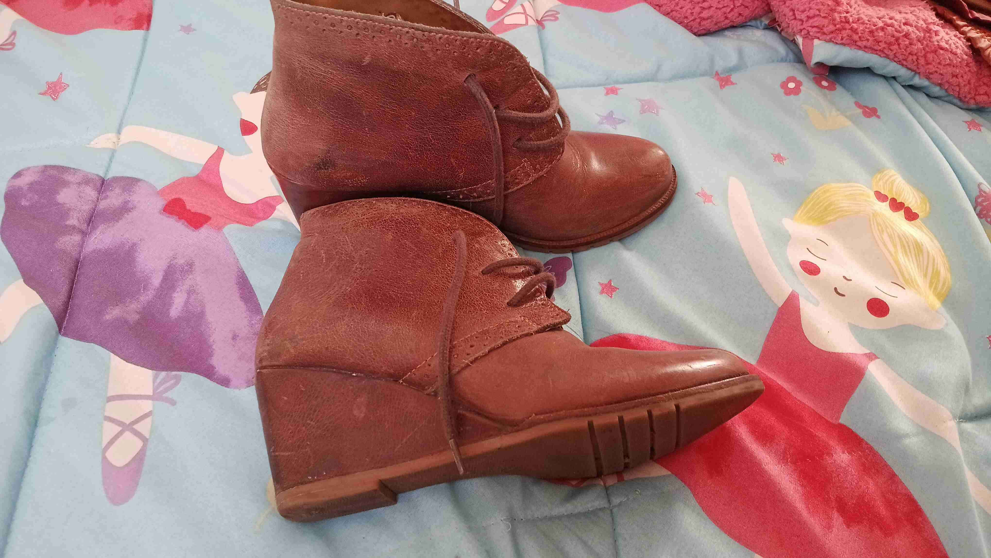 Botines de cuero café - miniatura 3