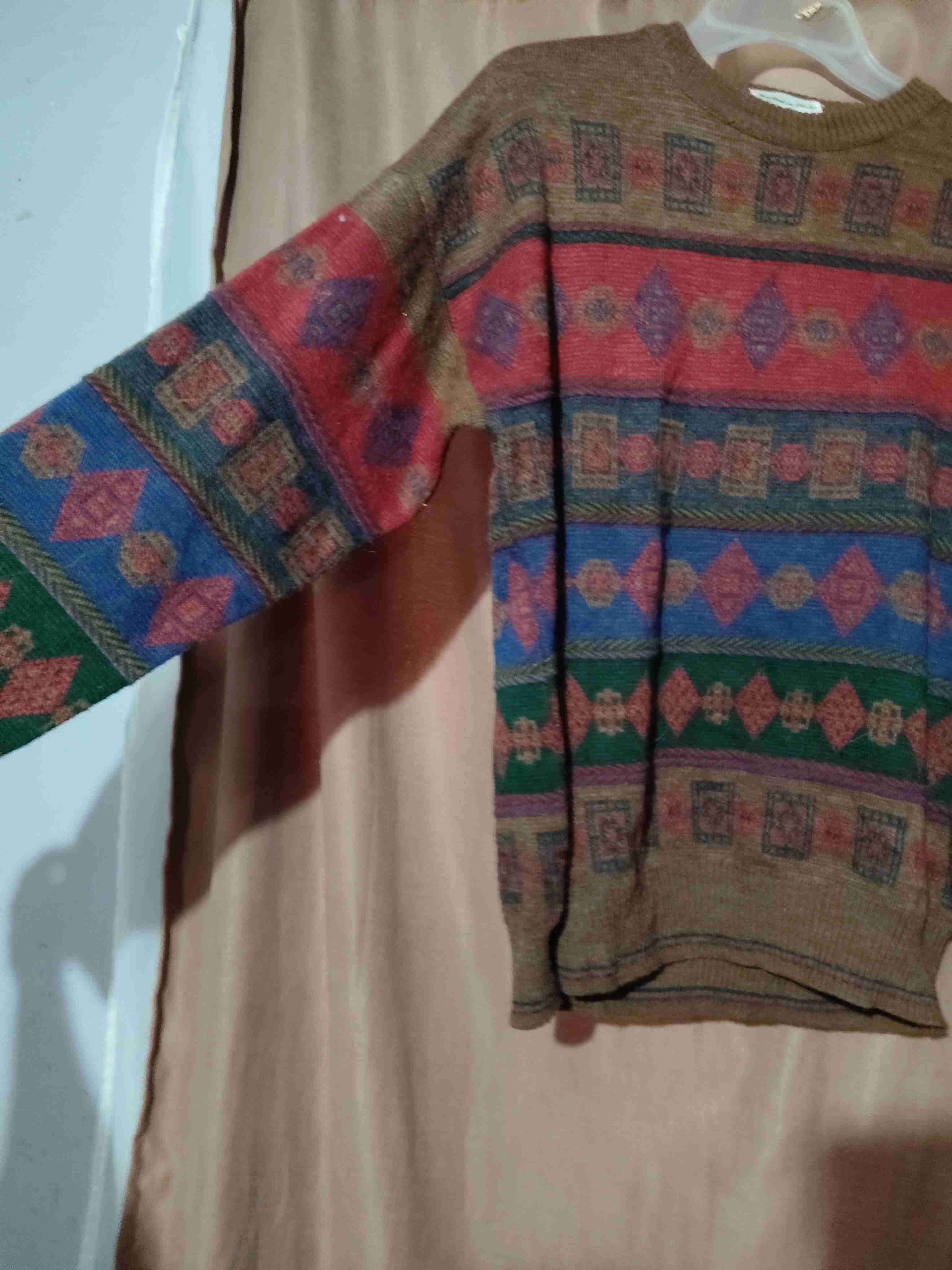 Suéter multicolor vintage - miniatura 2