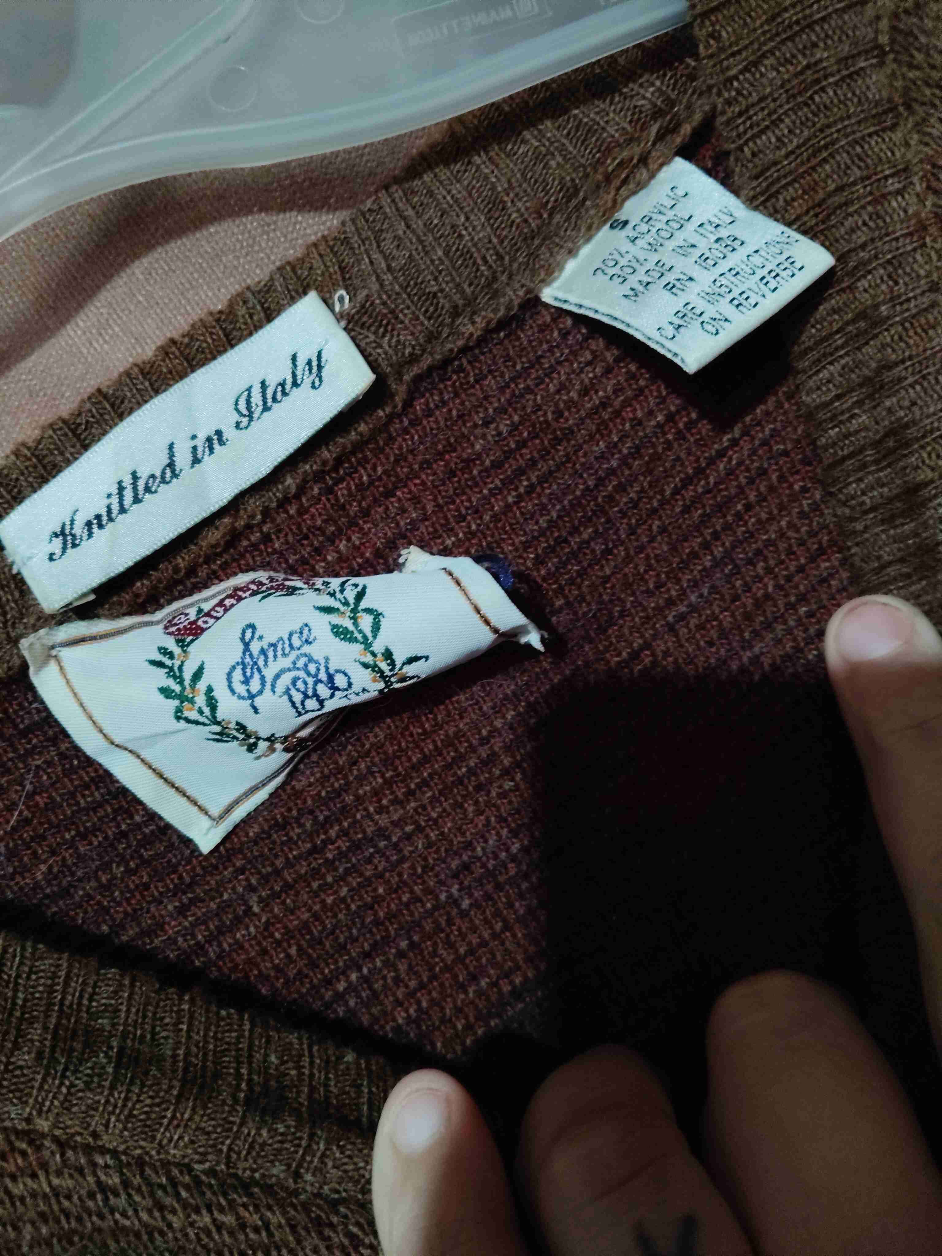 Suéter multicolor vintage - miniatura 3