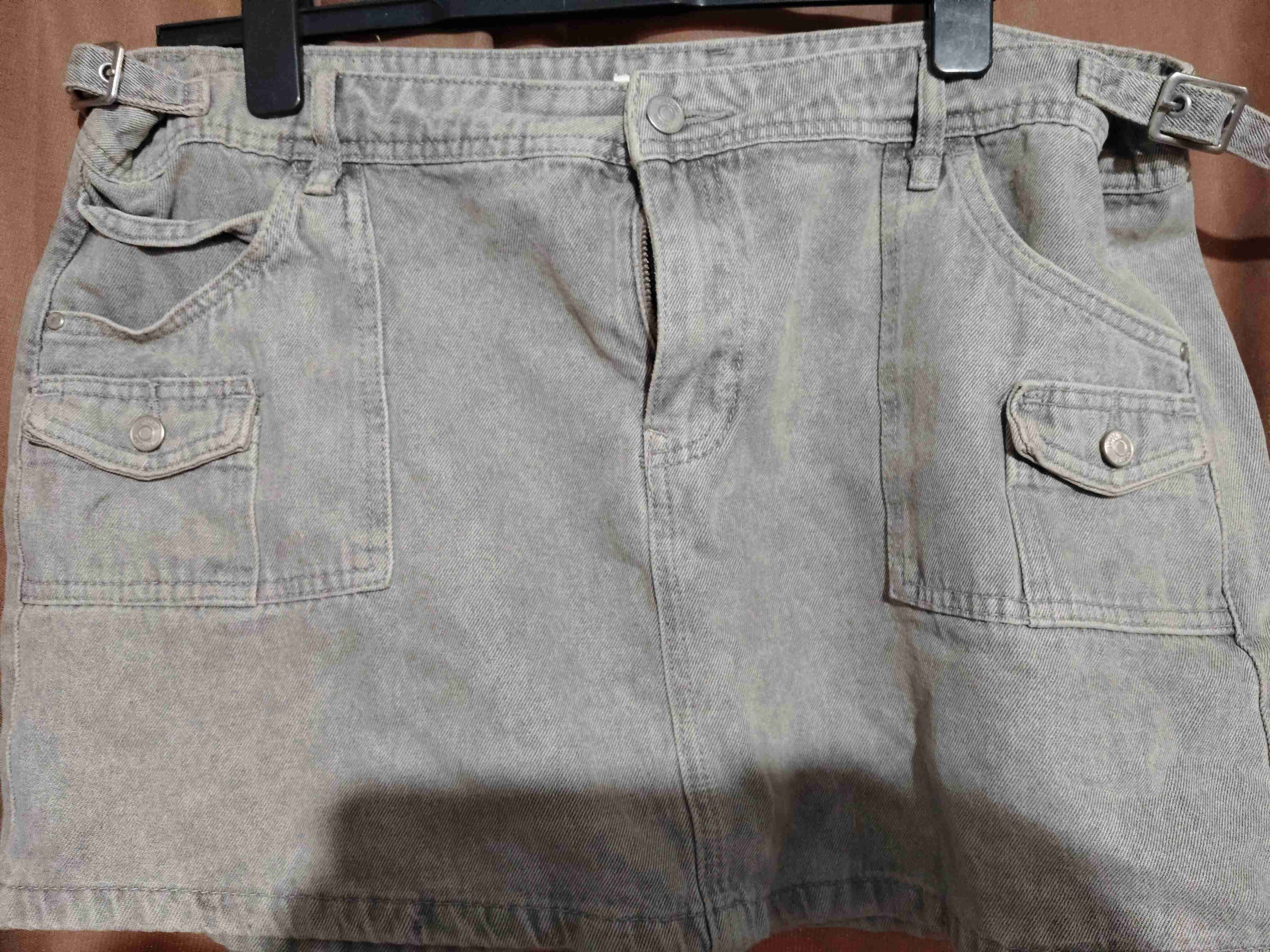 Falda de mezclilla gris - miniatura 2