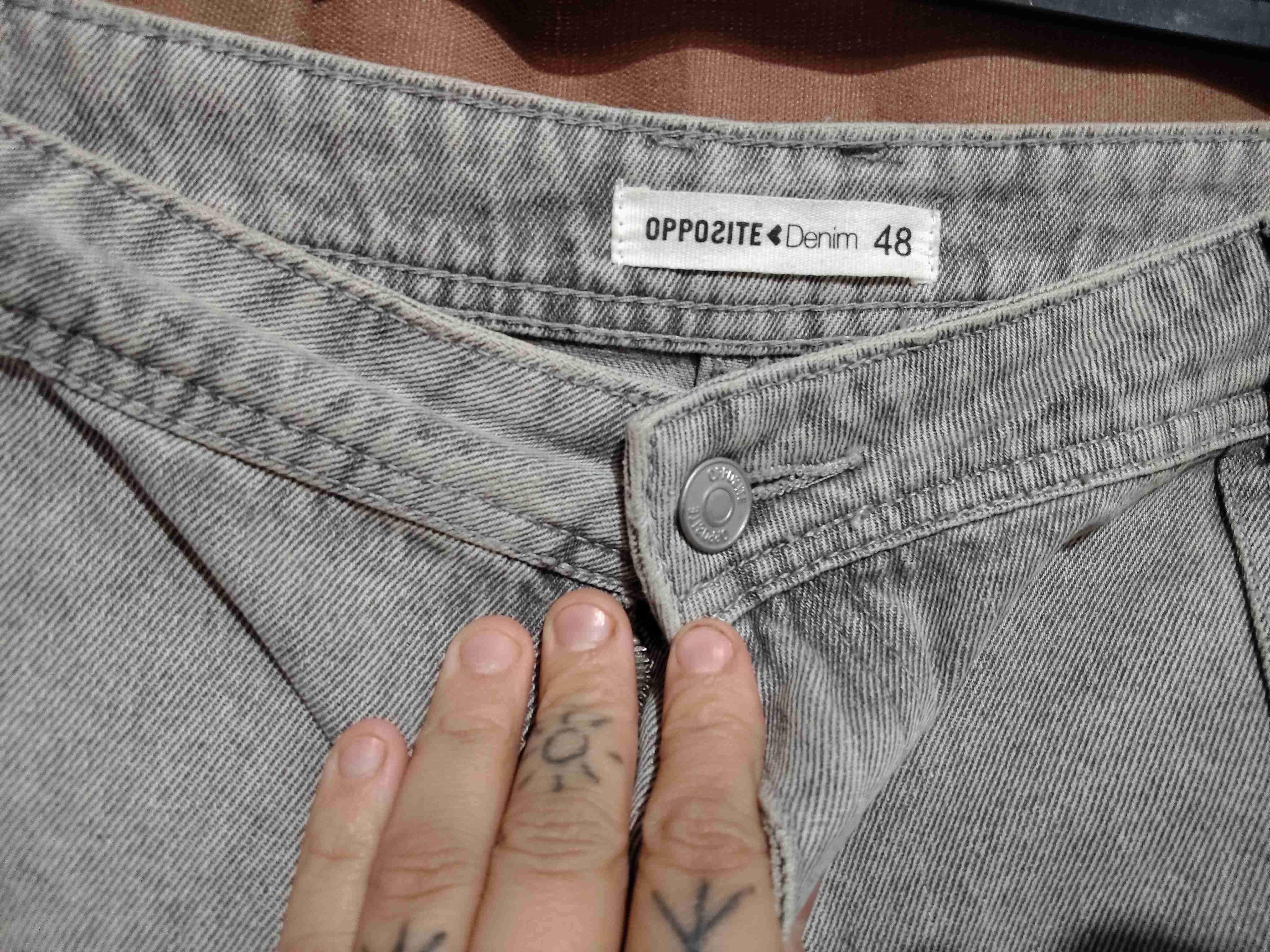 Falda de mezclilla gris - miniatura 3