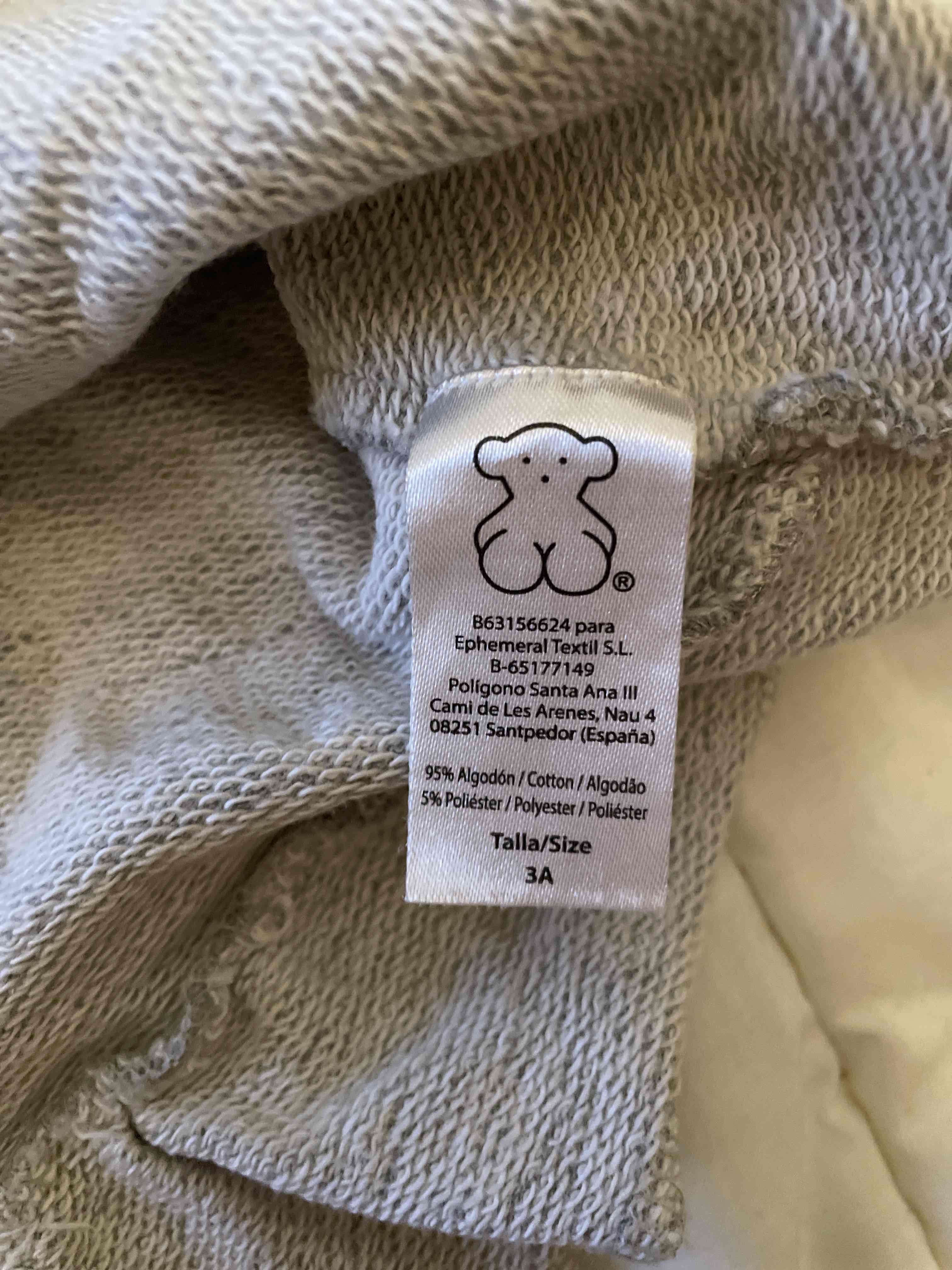 Polerón gris con estampado niña TOUS - miniatura 2