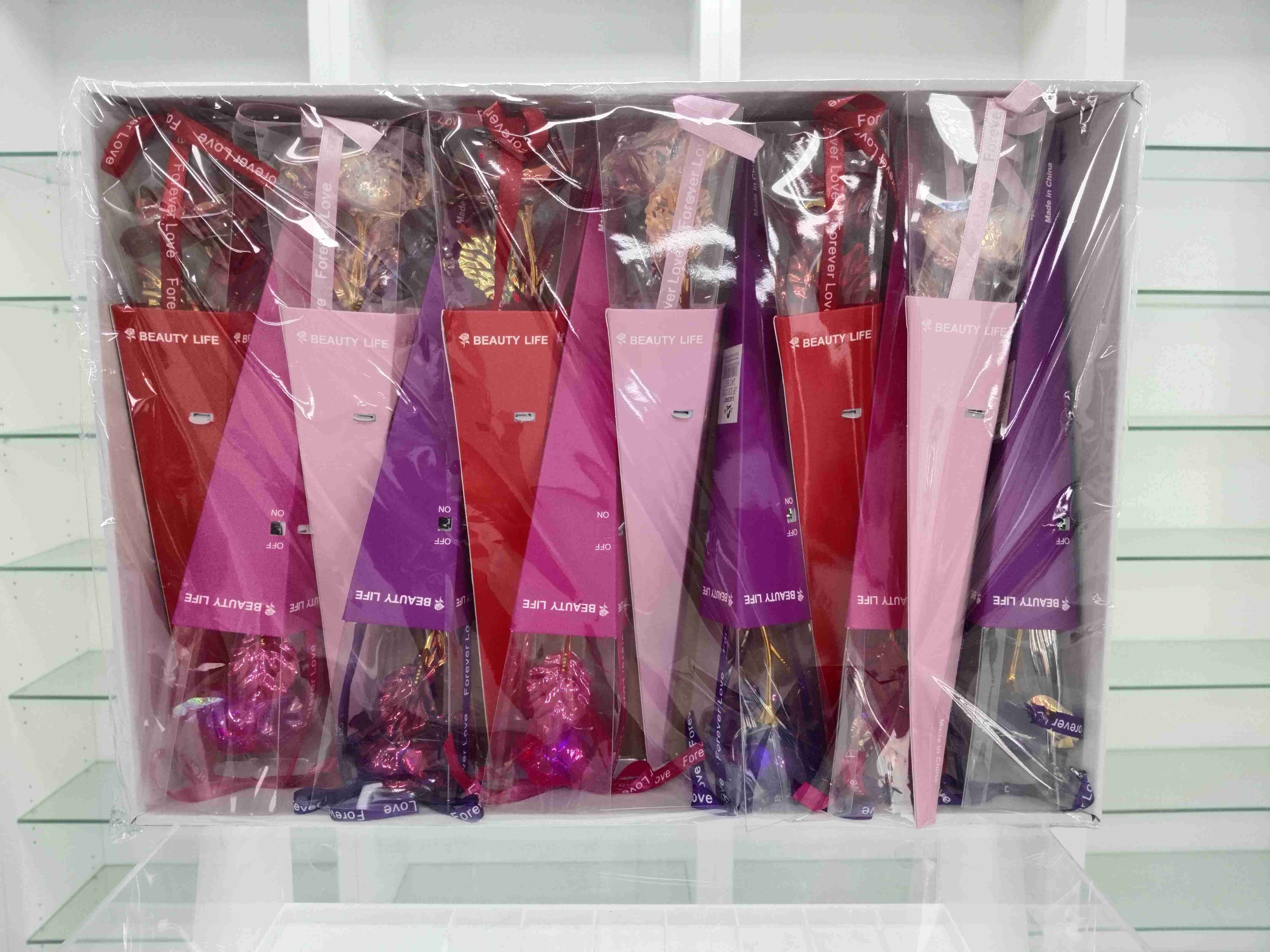 Rosas decorativas tornasol con luz - miniatura 2