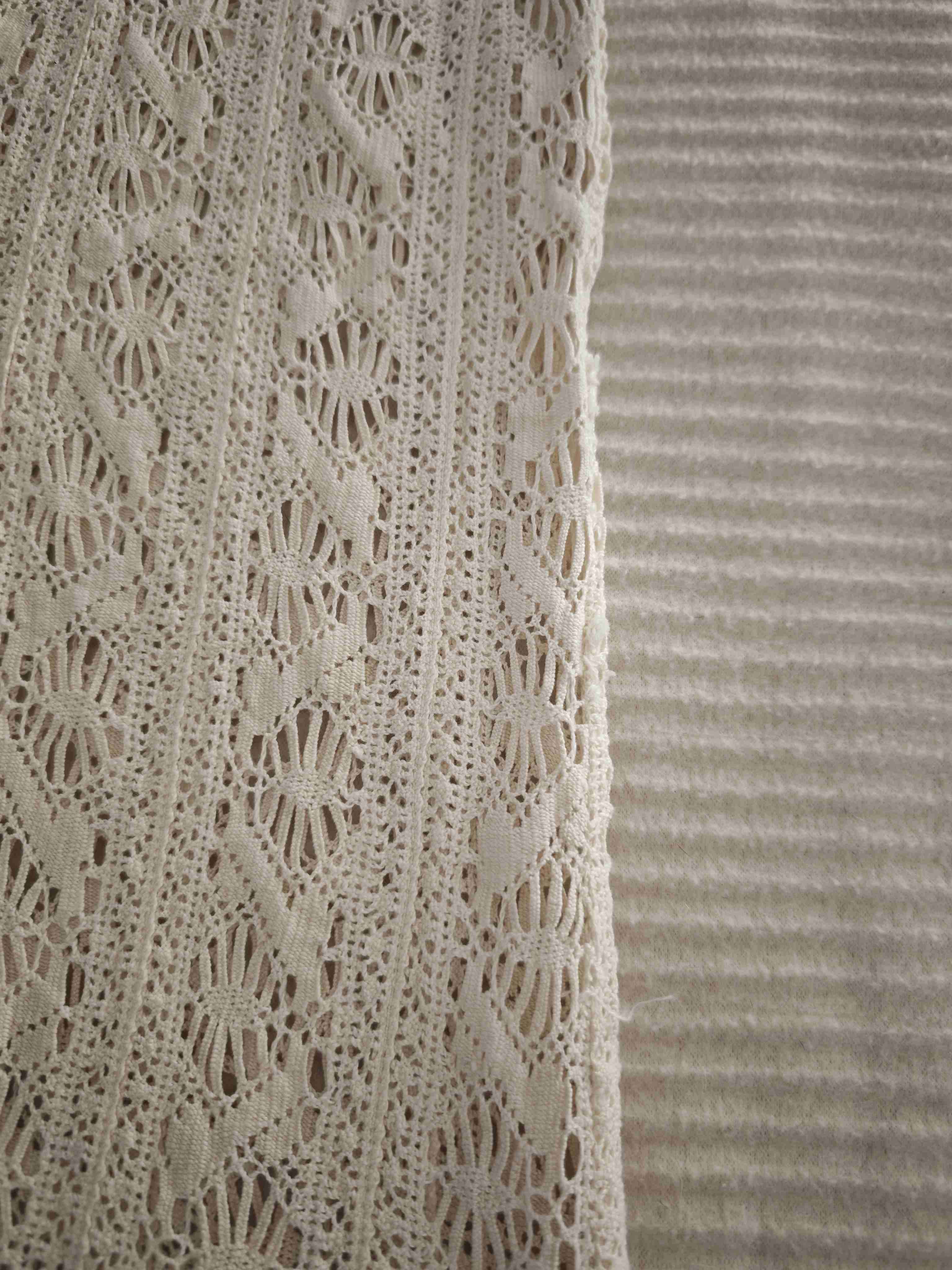 Vestido largo tipo crochet blanco - miniatura 3