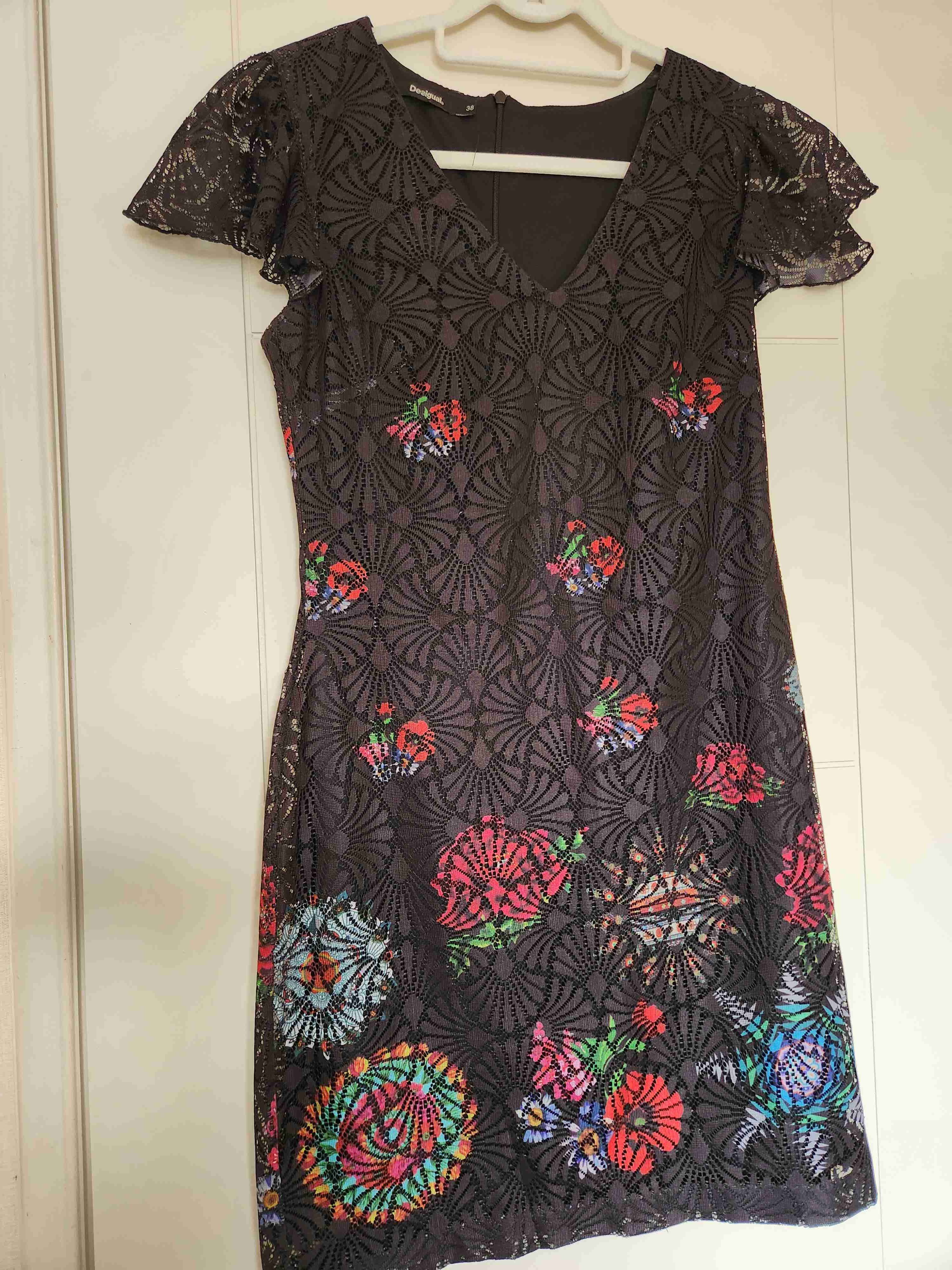 Vestido Desigual negro encaje - miniatura 2