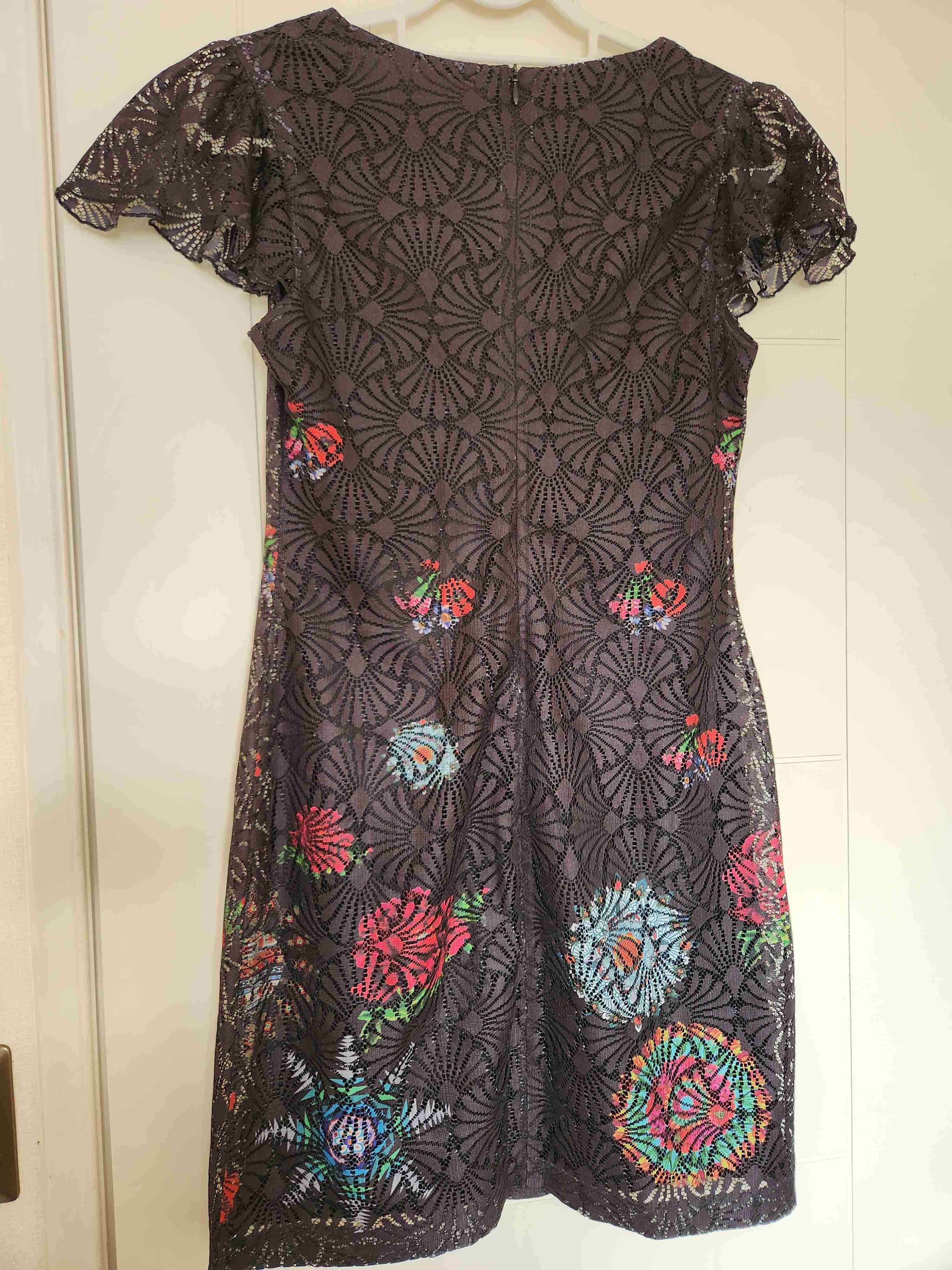 Vestido Desigual negro encaje - miniatura 3