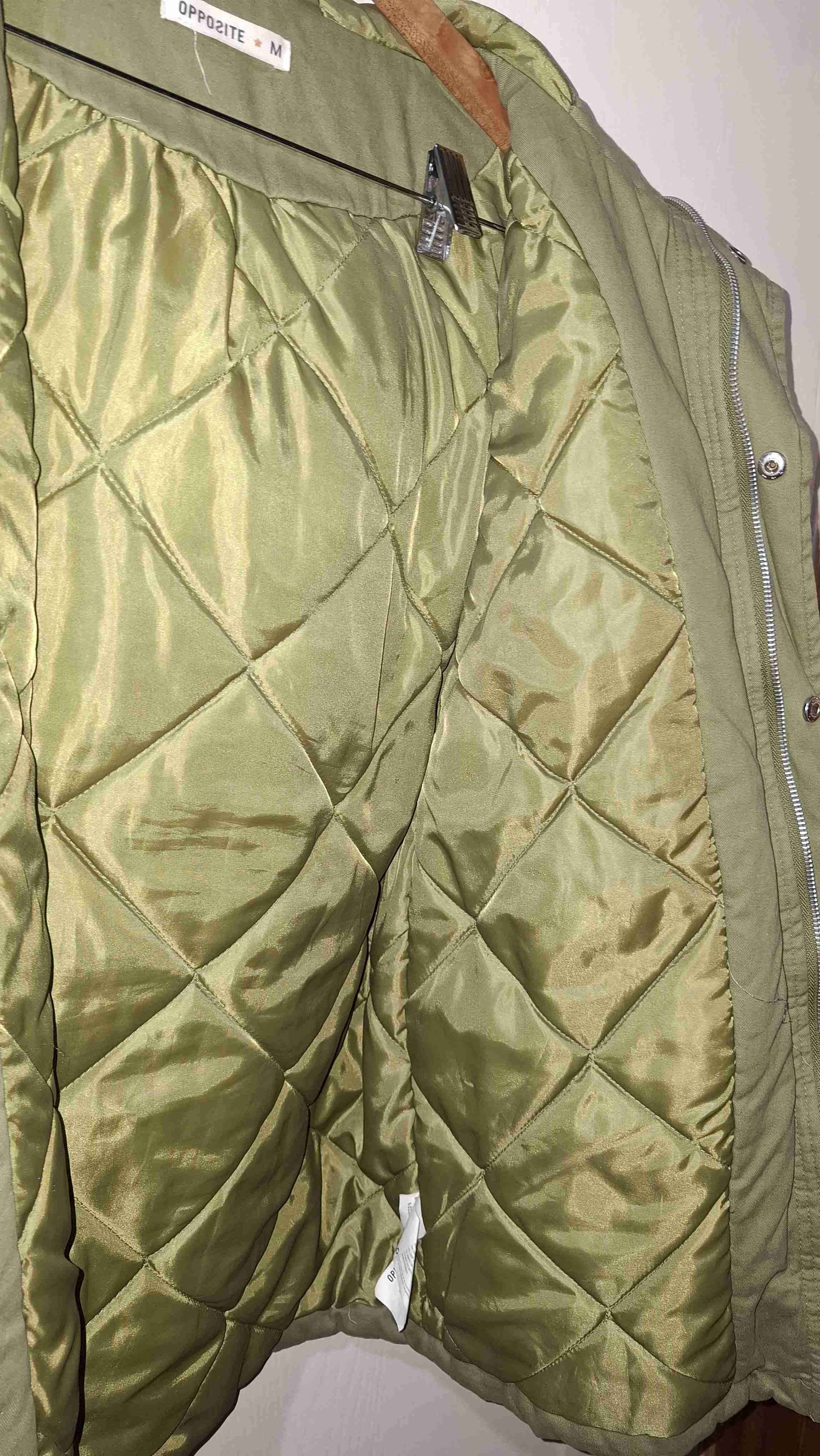 Parka verde con capucha de peluche - miniatura 4