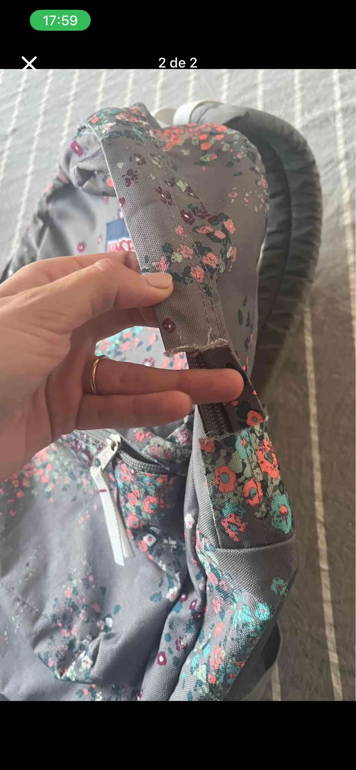 Mochila JanSport floral gris - miniatura 2