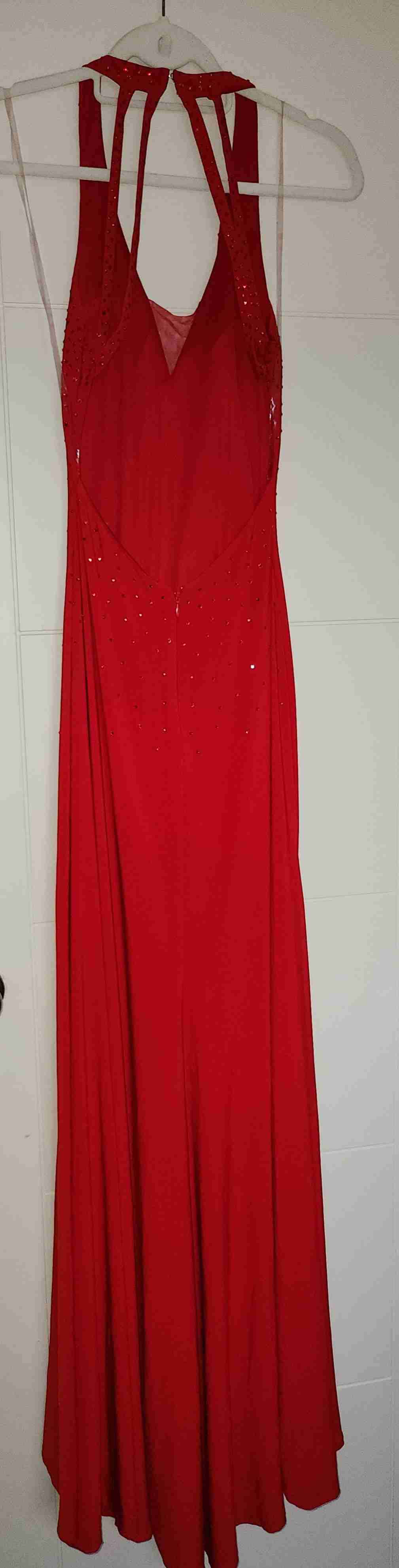 Vestido rojo con apliques - miniatura 3