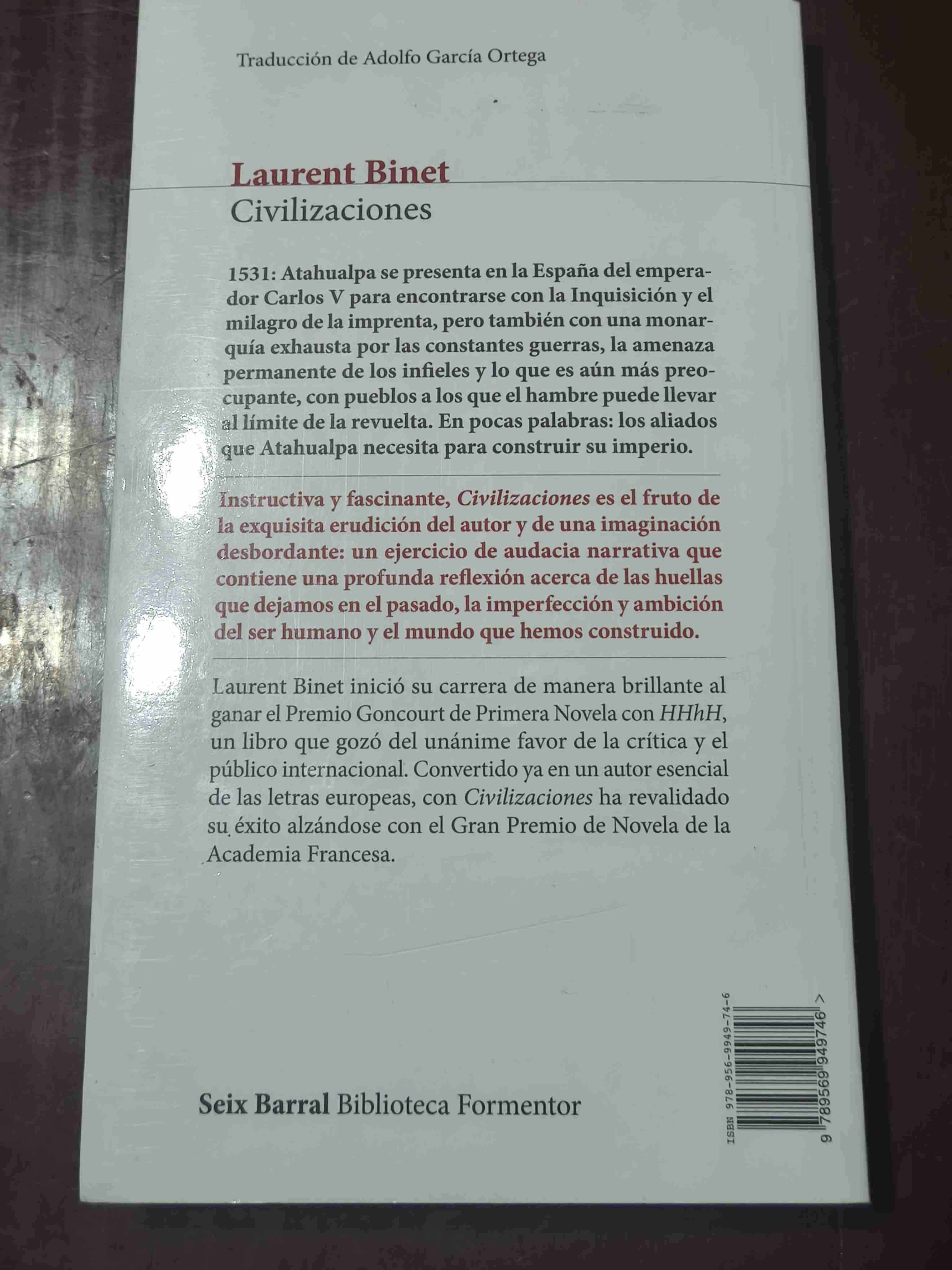 Libro 'Civilizaciones' por Laurent Binet - miniatura 2
