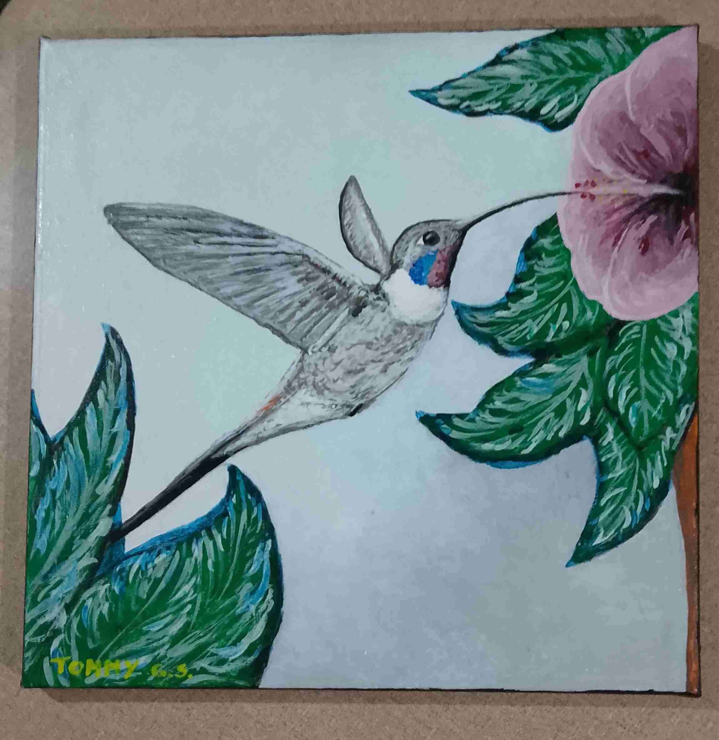 Cuadro "Colibrí Alegre en el Desierto Florido III" - miniatura 2