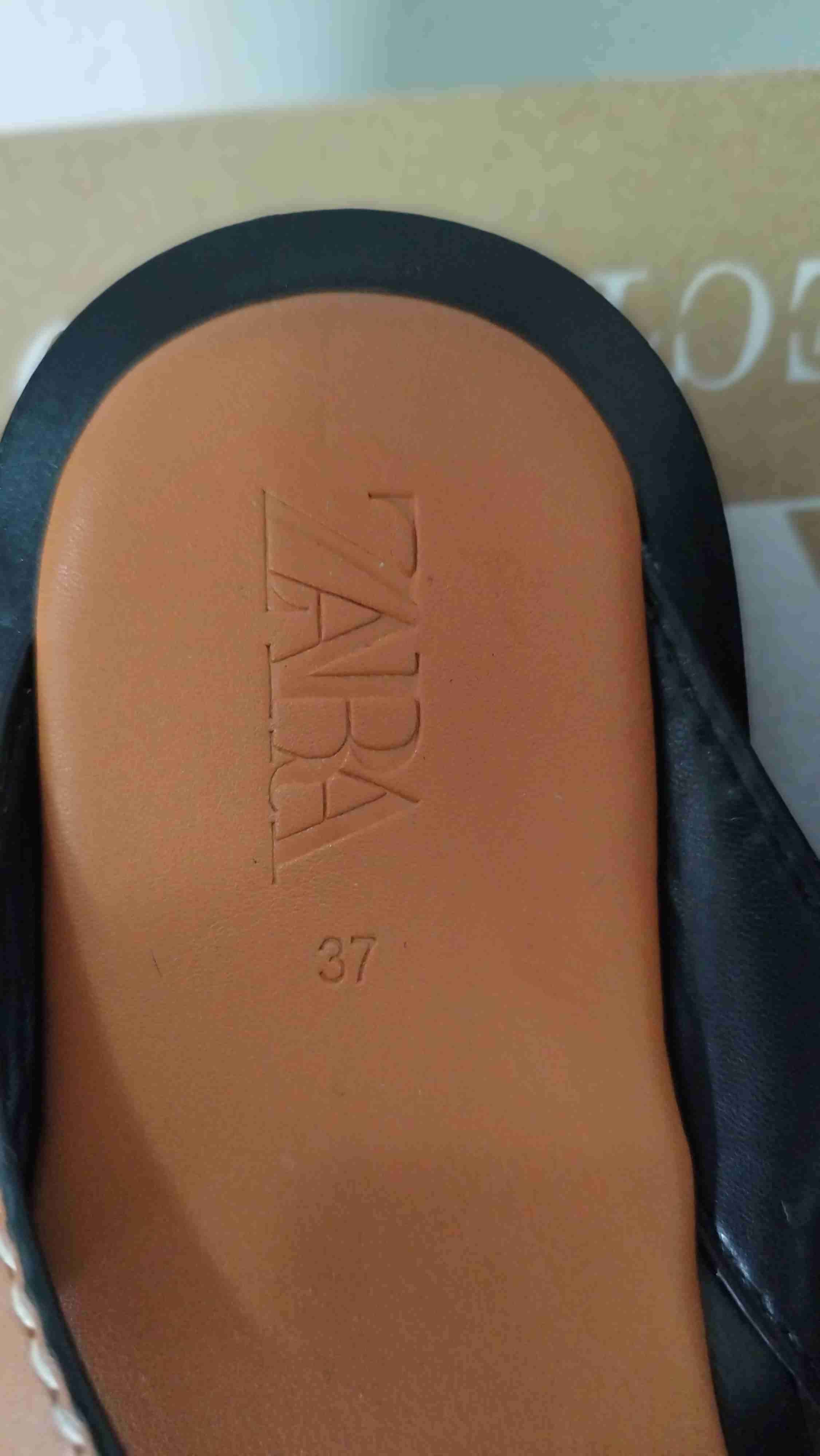 Sandalias de cuero camel Zara - miniatura 3