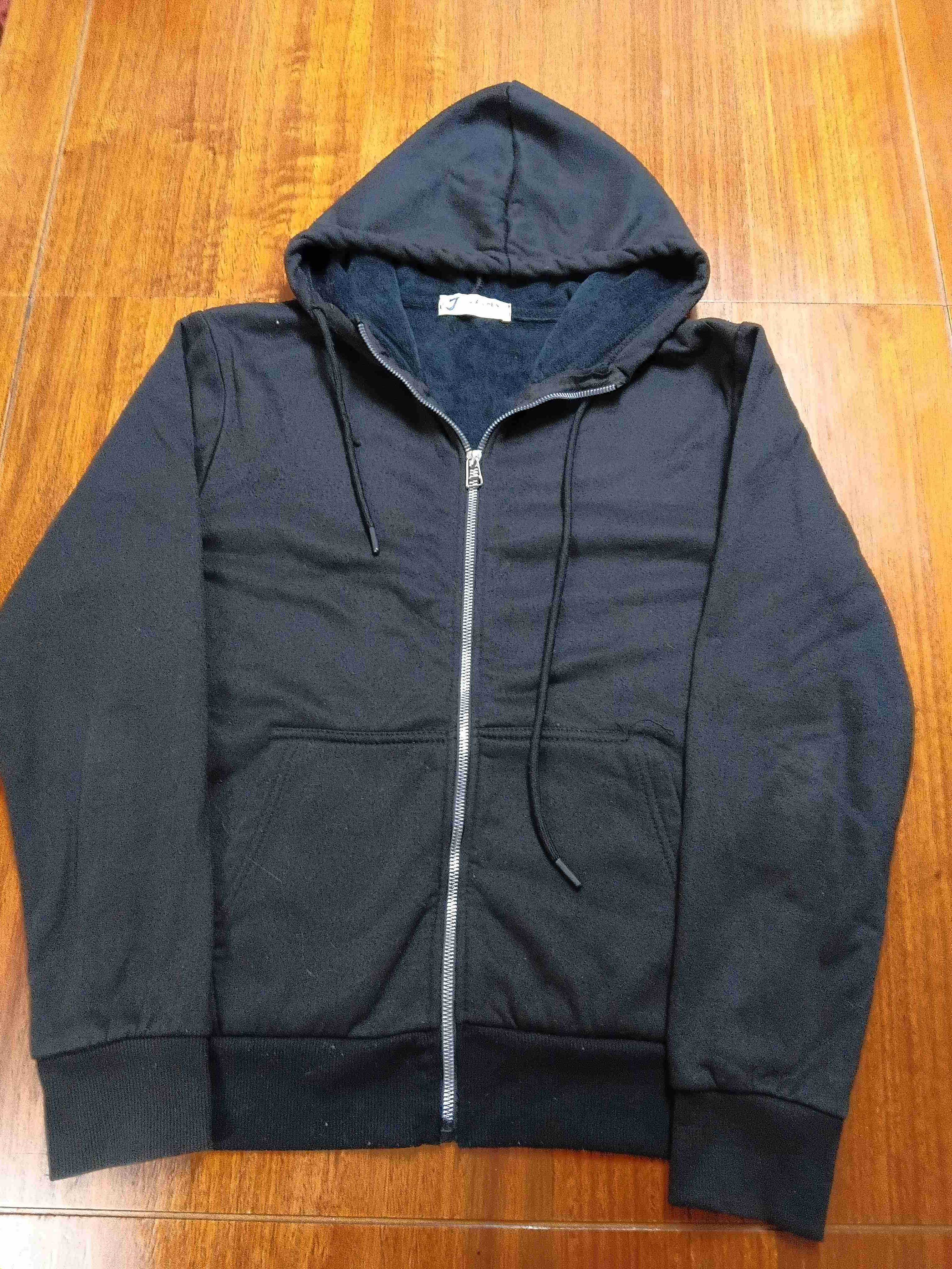 Polerón unisex negro con capucha - miniatura 2