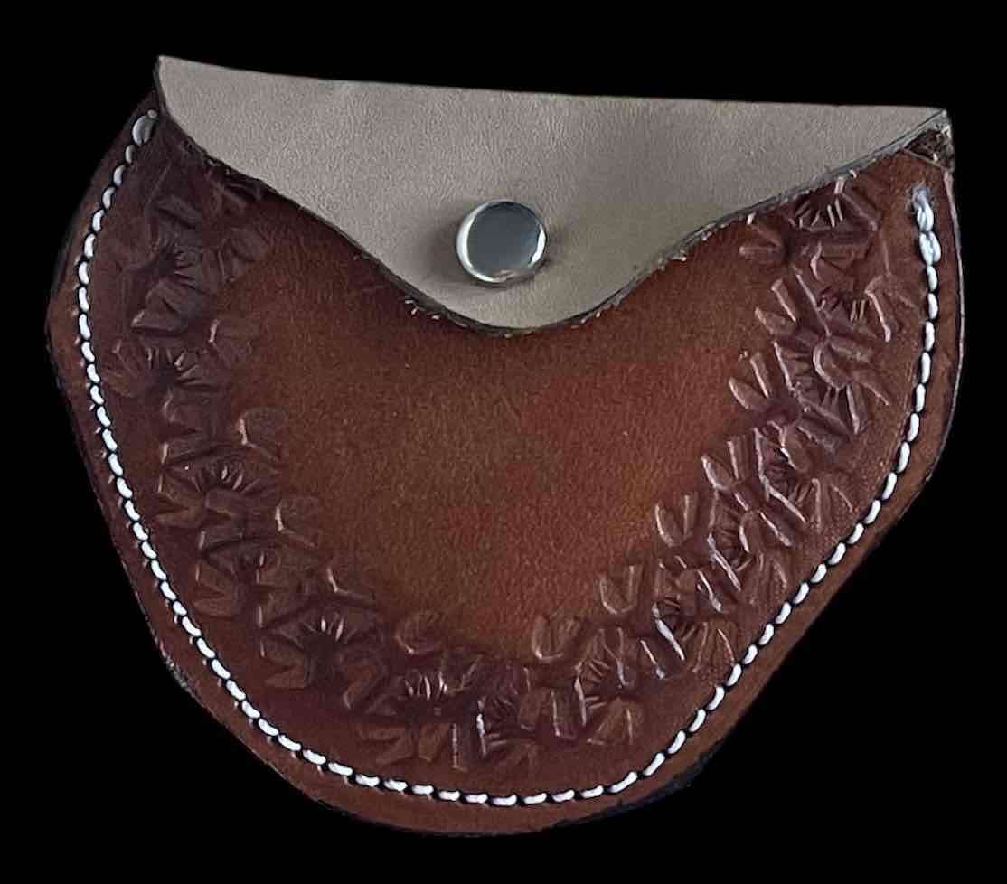 Monedero y pulsera de cuero artesanal - miniatura 2