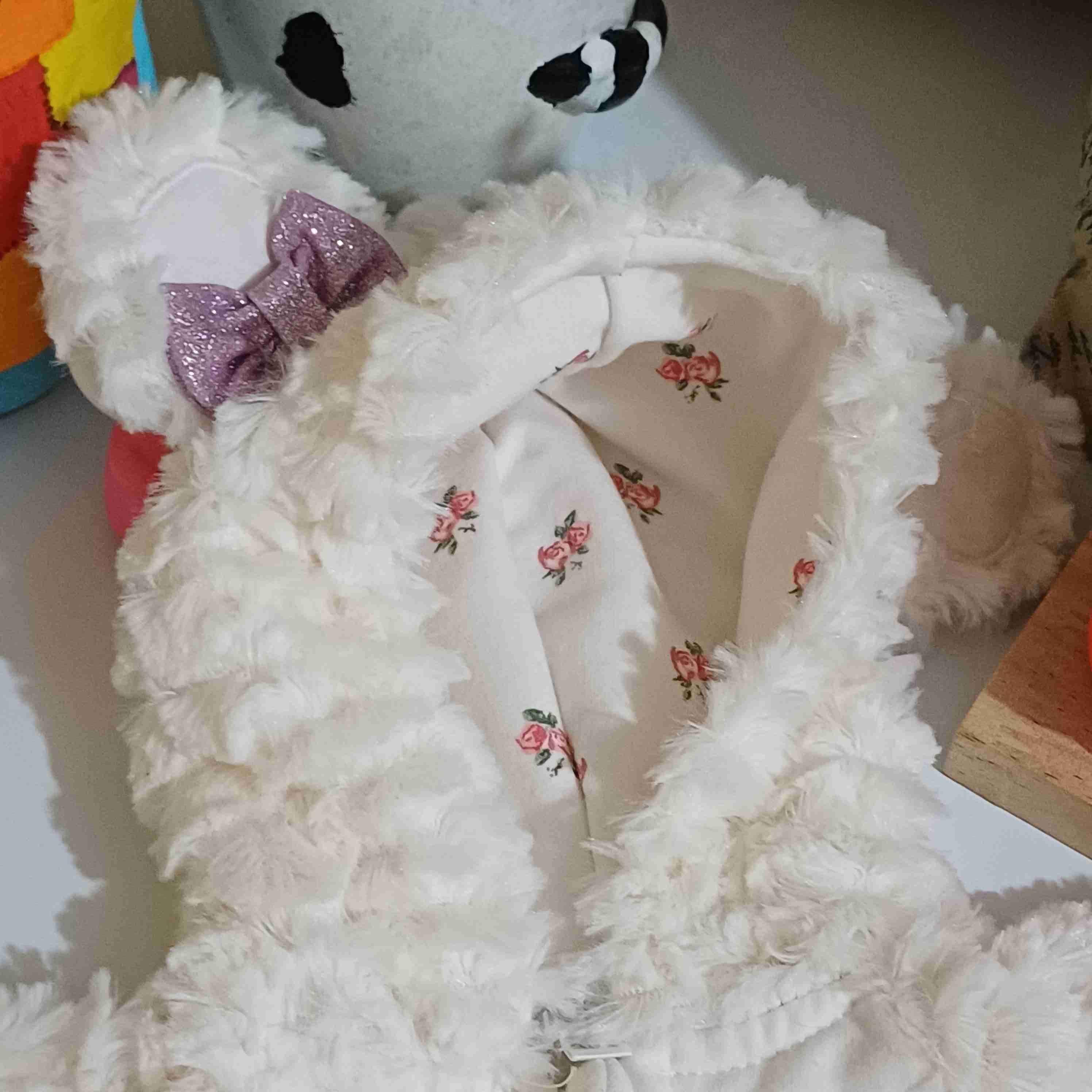 Chaqueta infantil con capucha blanca - miniatura 3