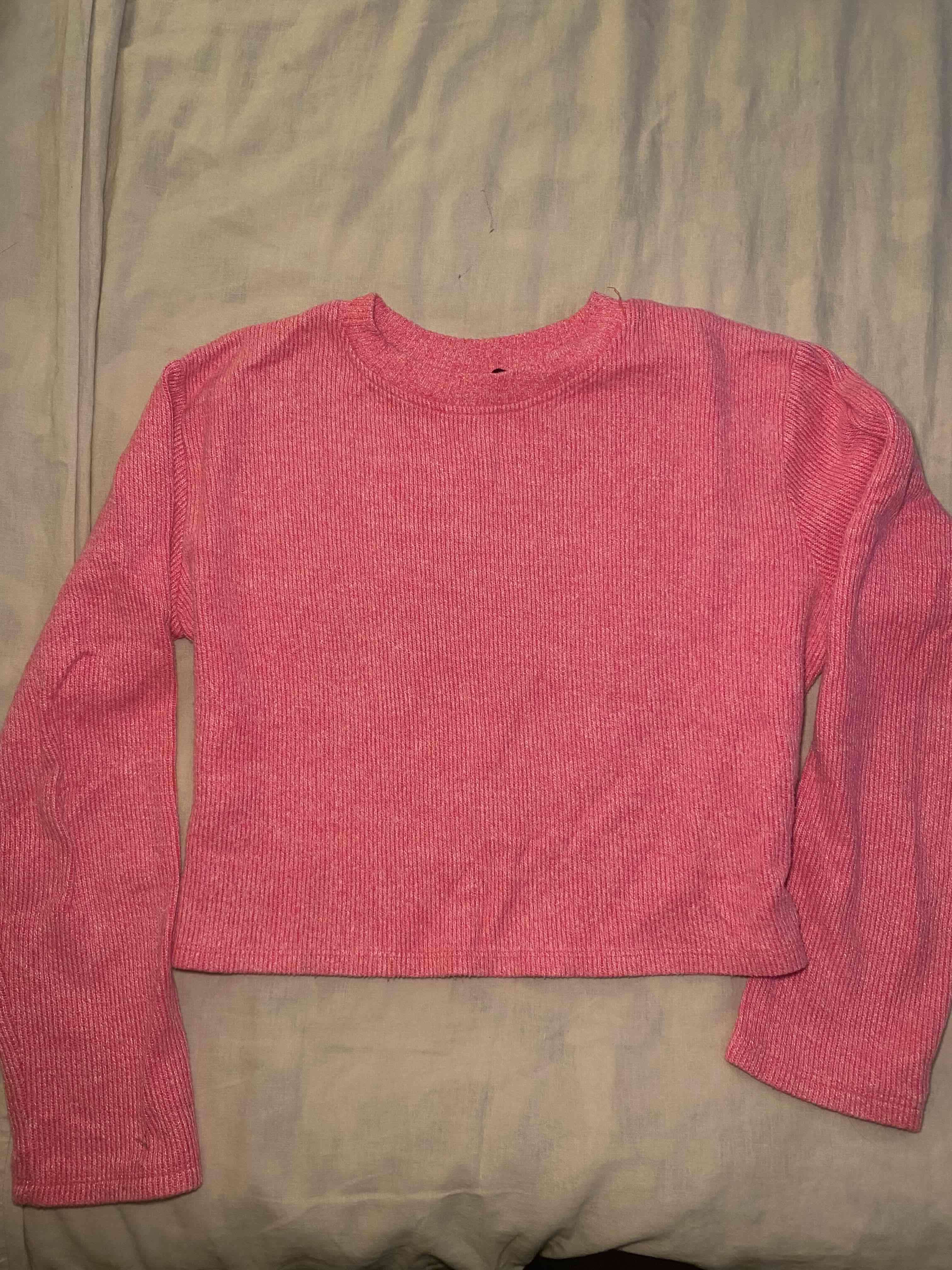 Suéter rosado crop top Zara - miniatura 1