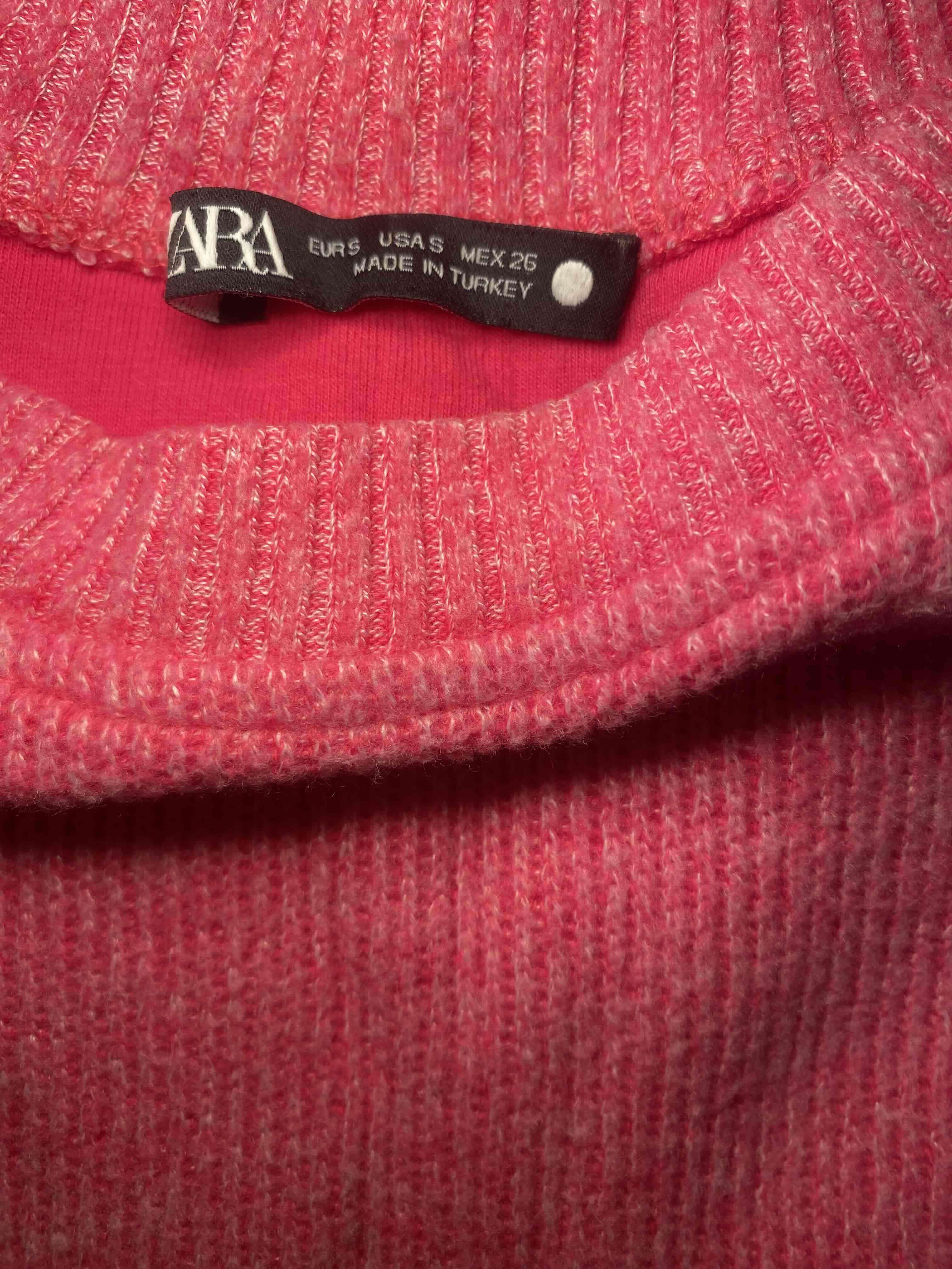 Suéter rosado crop top Zara - miniatura 3