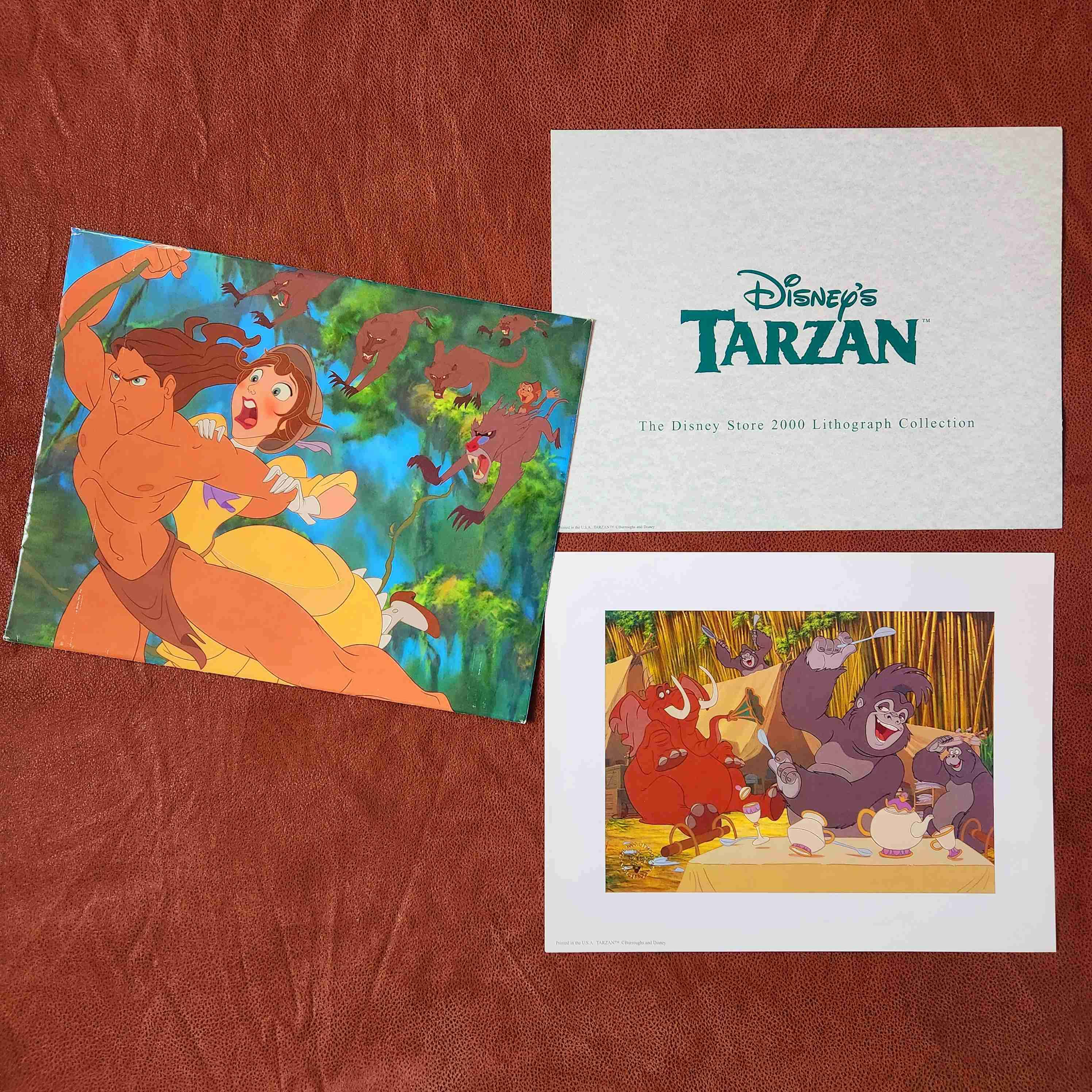 LITOGRAFIA disney TARZAN 2000 🐘🦍🌴🐆🍃 - miniatura 1