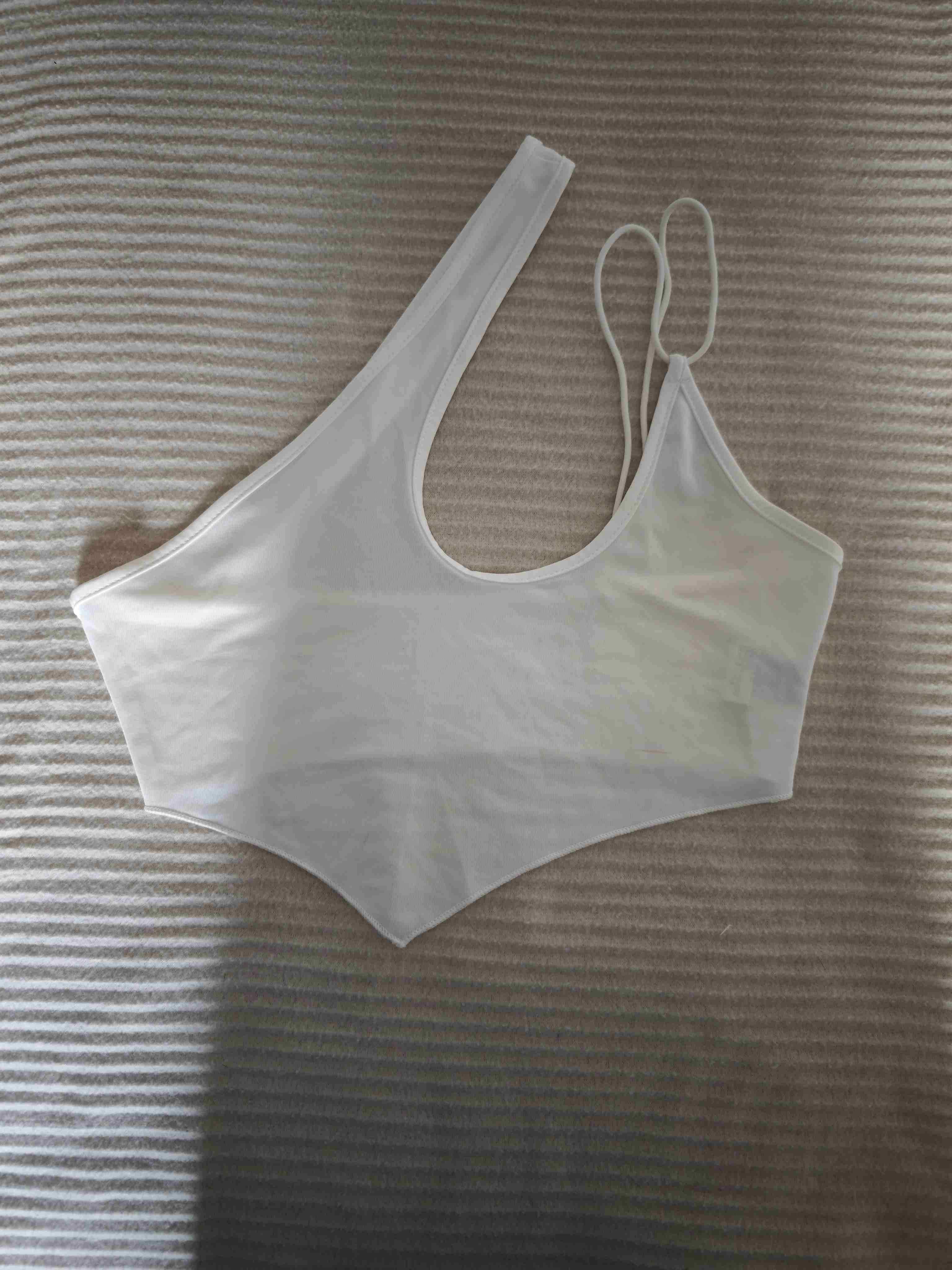 Top blanco asimétrico - miniatura 1