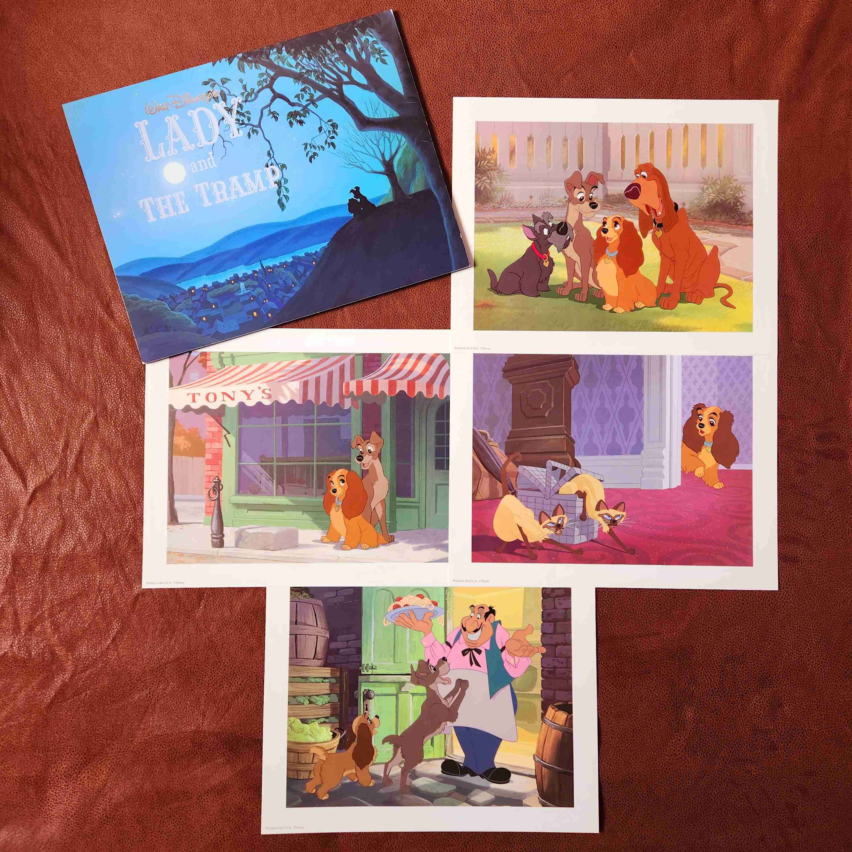 LITOGRAFIA disney LA DAMA Y EL VAGABUNDO 1998 🐕🐩🍝 - miniatura 1