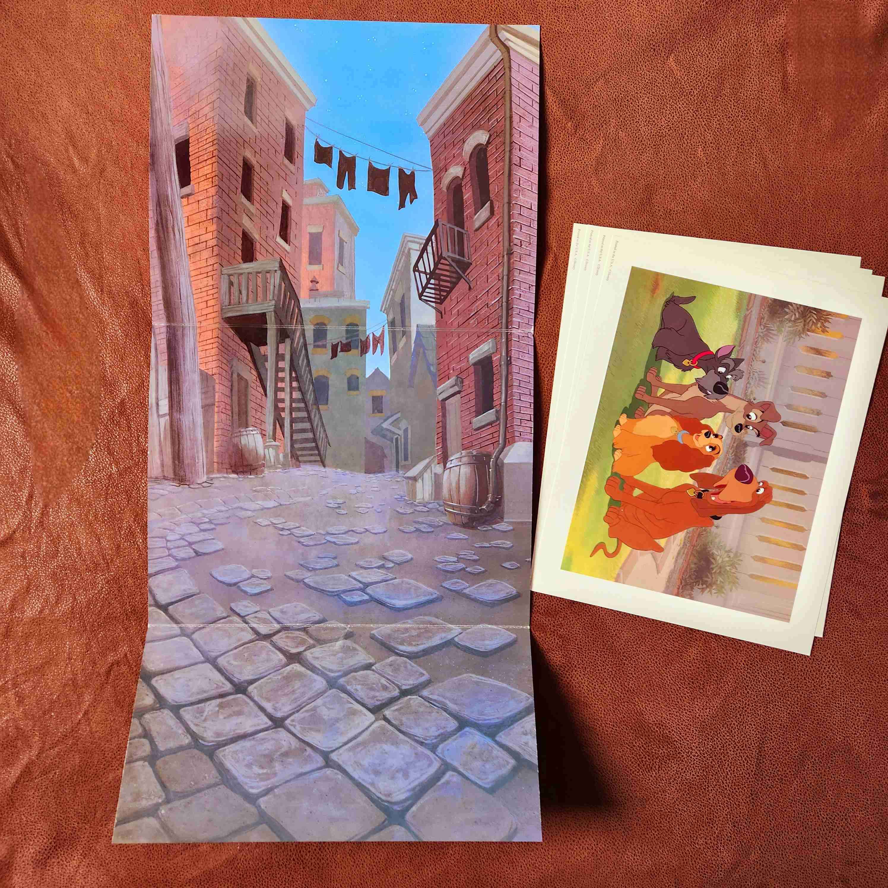 LITOGRAFIA disney LA DAMA Y EL VAGABUNDO 1998 🐕🐩🍝 - miniatura 2