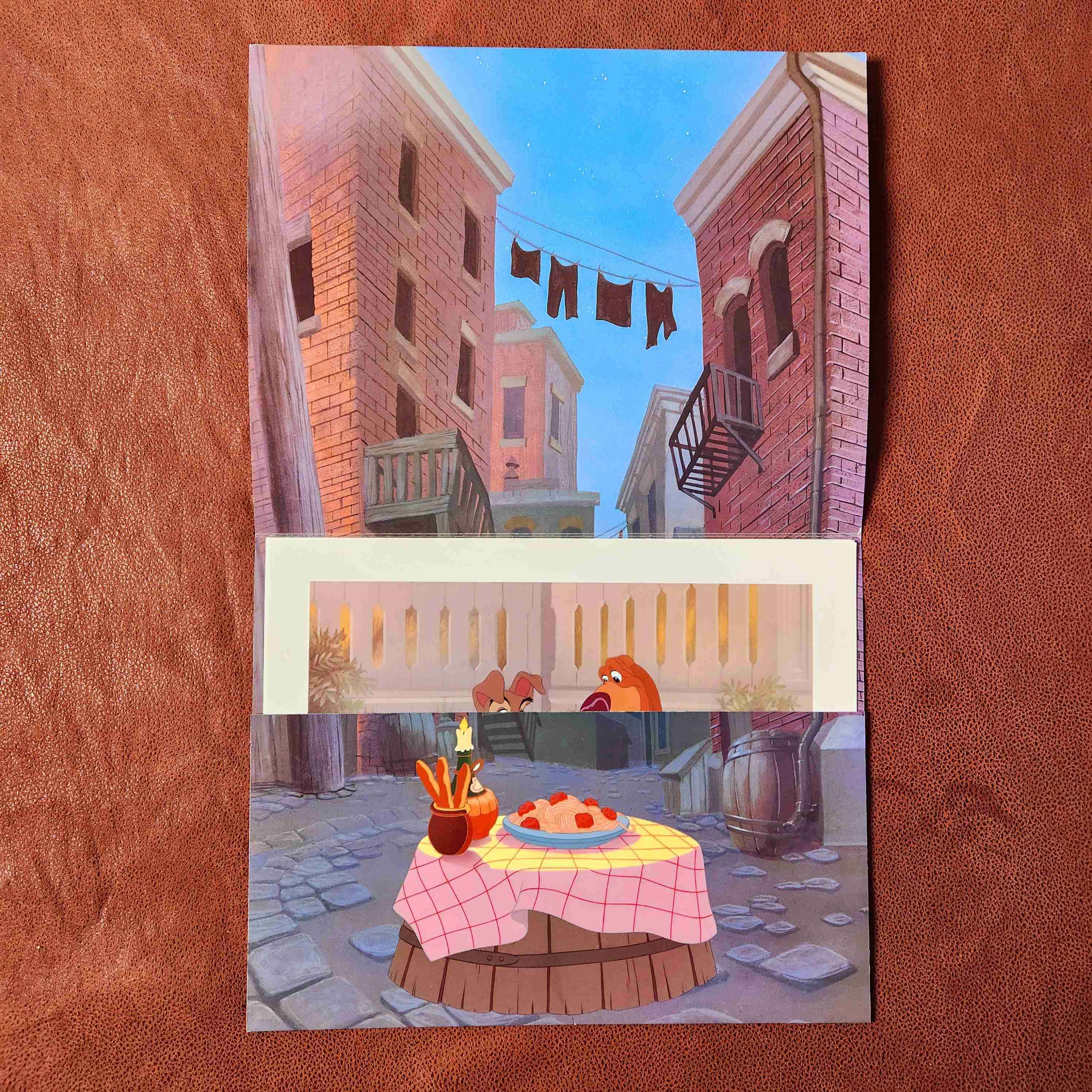 LITOGRAFIA disney LA DAMA Y EL VAGABUNDO 1998 🐕🐩🍝 - miniatura 3